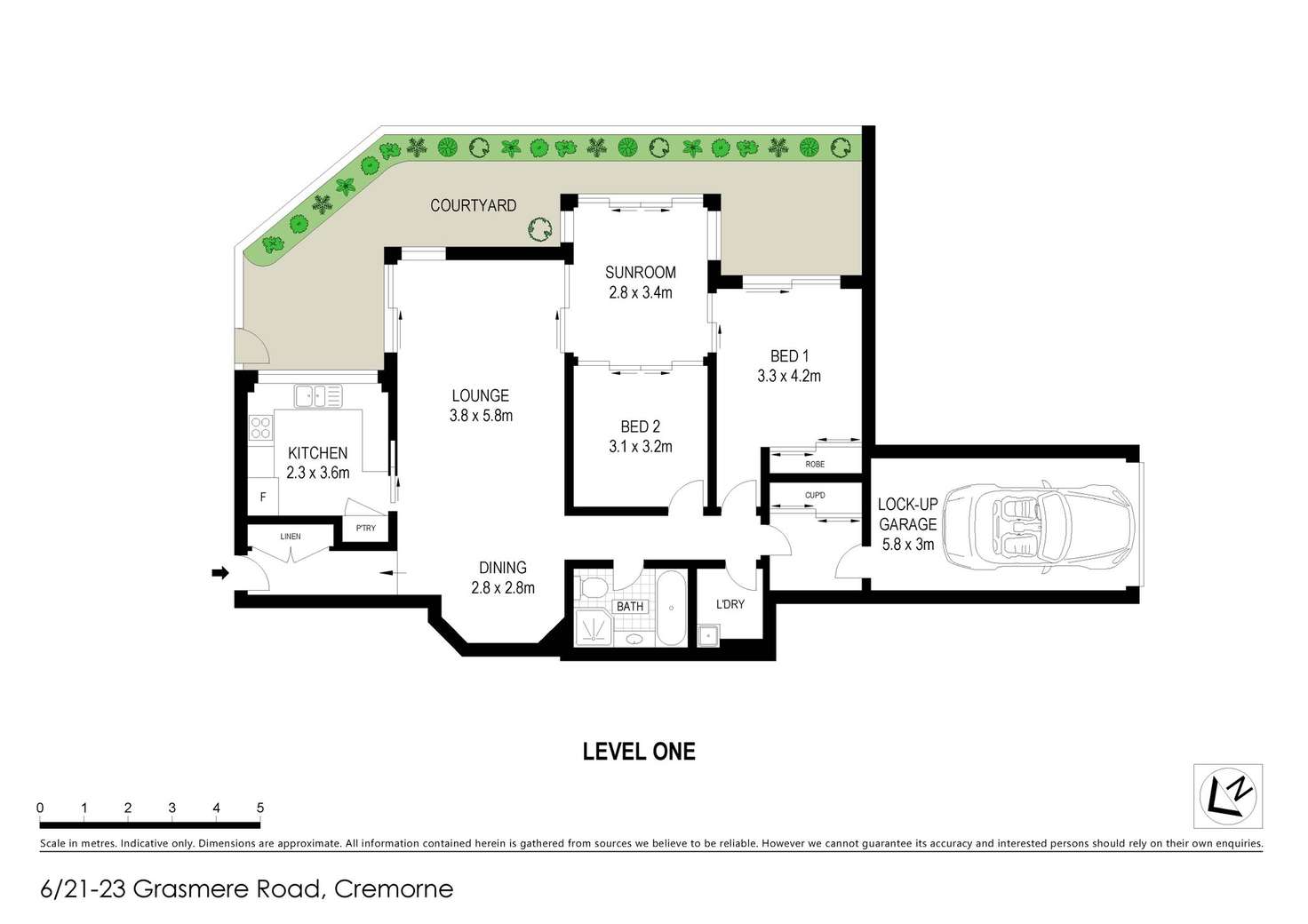 Floorplan of Homely apartment listing, 6/21-23 Grasmere Road, Cremorne NSW 2090