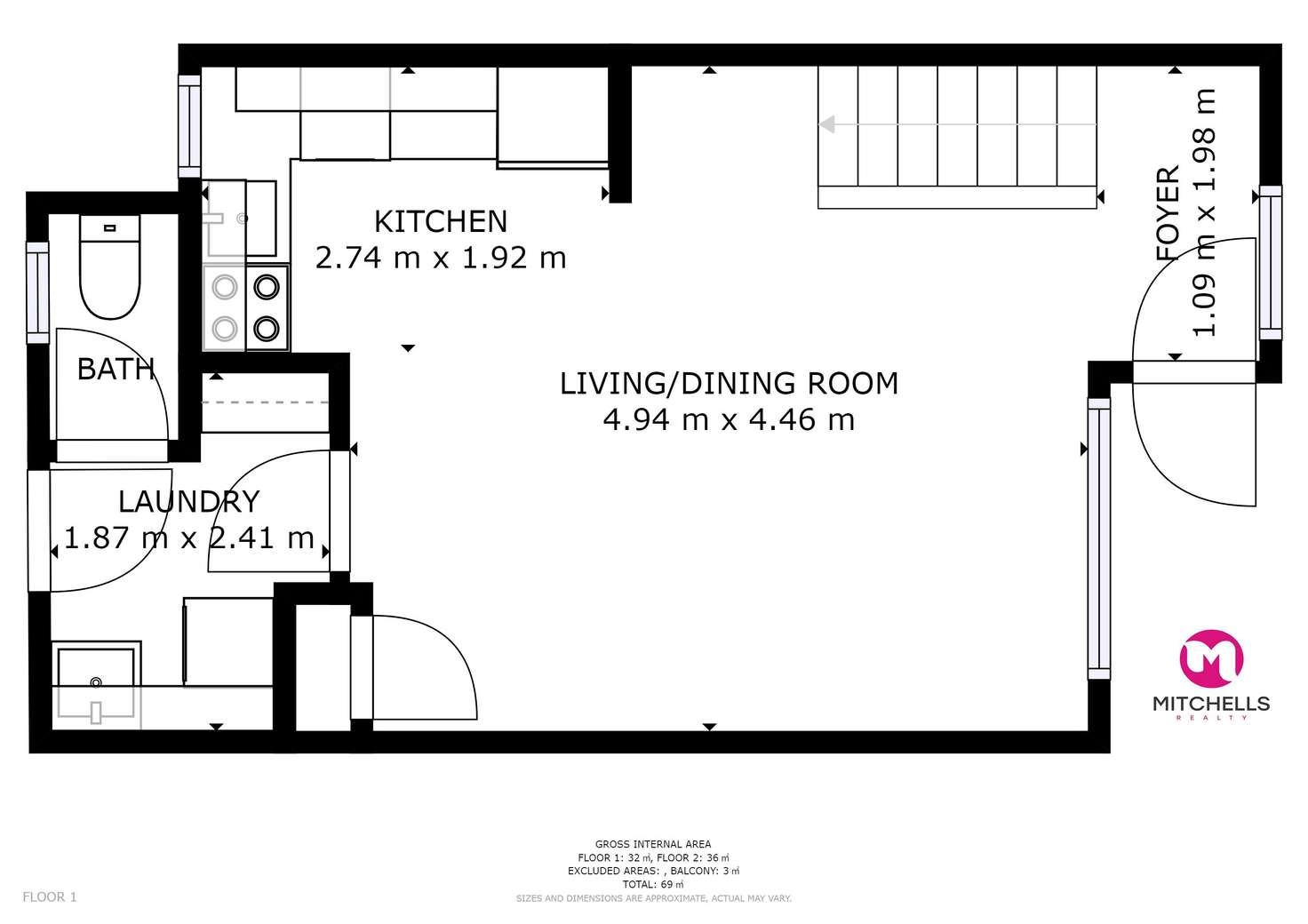 Floorplan of Homely unit listing, 4/10 Denmans Camp Road, Torquay QLD 4655