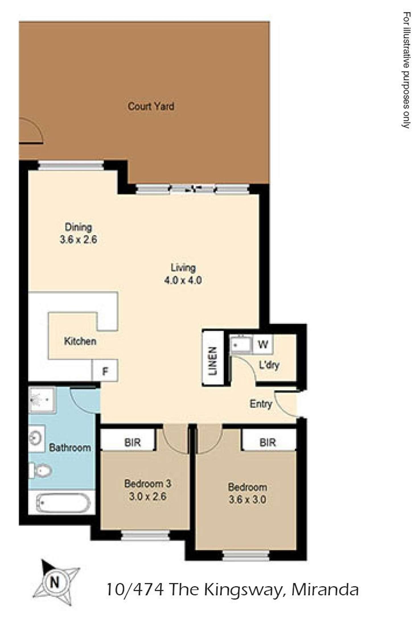 Floorplan of Homely apartment listing, 10/474 Kingsway, Miranda NSW 2228