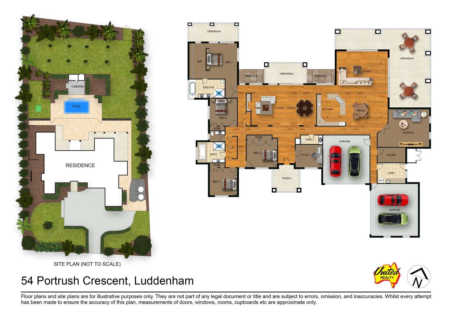 Floorplan of Homely house listing, 54 Portrush Crescent, Luddenham NSW 2745