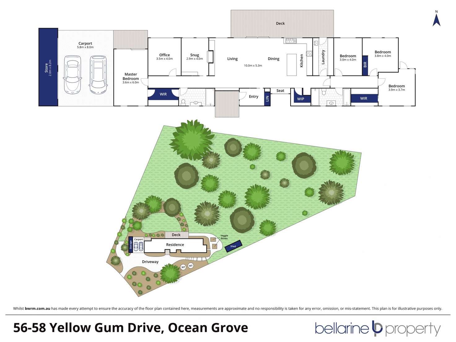 Floorplan of Homely house listing, 56-58 Yellow Gum Drive, Ocean Grove VIC 3226