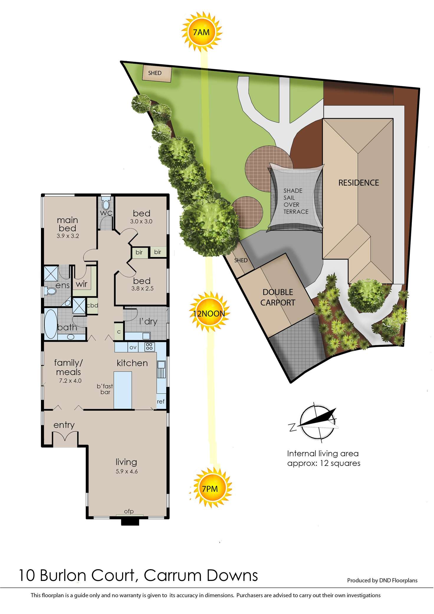 Floorplan of Homely house listing, 10 Burlorn Court, Carrum Downs VIC 3201