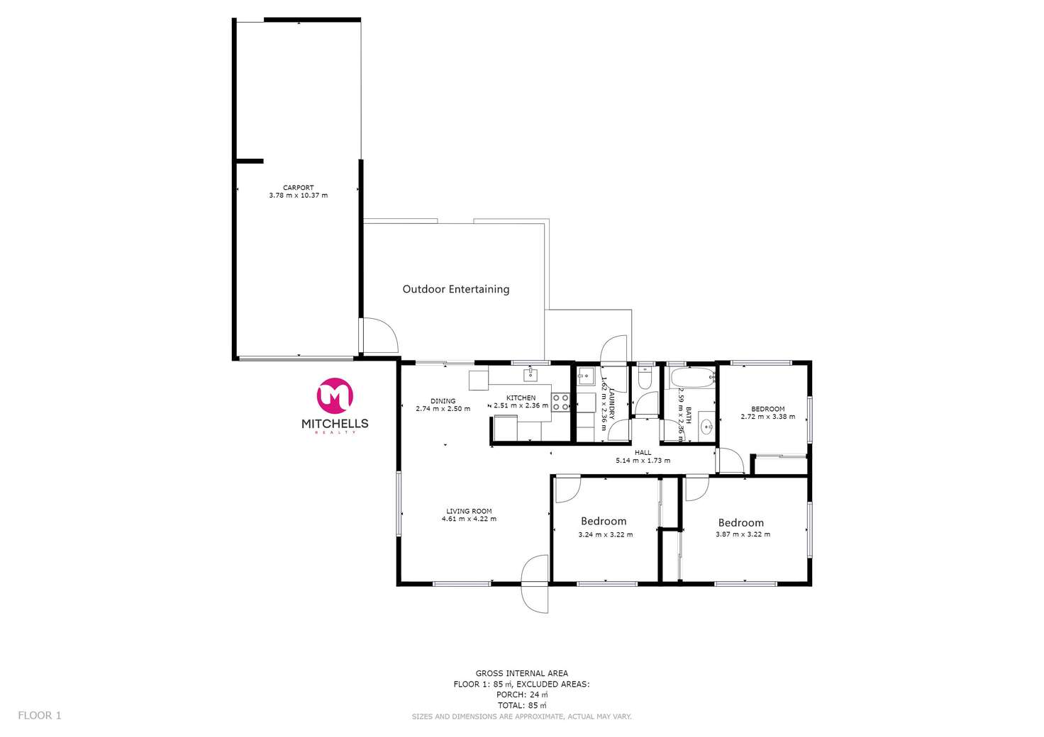 Floorplan of Homely house listing, 74 Old Maryborough Rd, Pialba QLD 4655