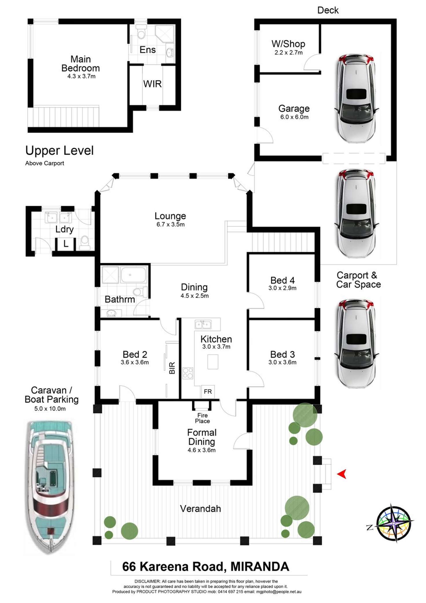 Floorplan of Homely house listing, 66 Kareena Road, Miranda NSW 2228