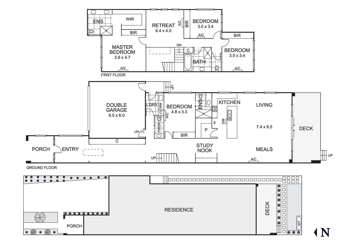 Floorplan of Homely townhouse listing, 19 Ruby Street, Essendon West VIC 3040