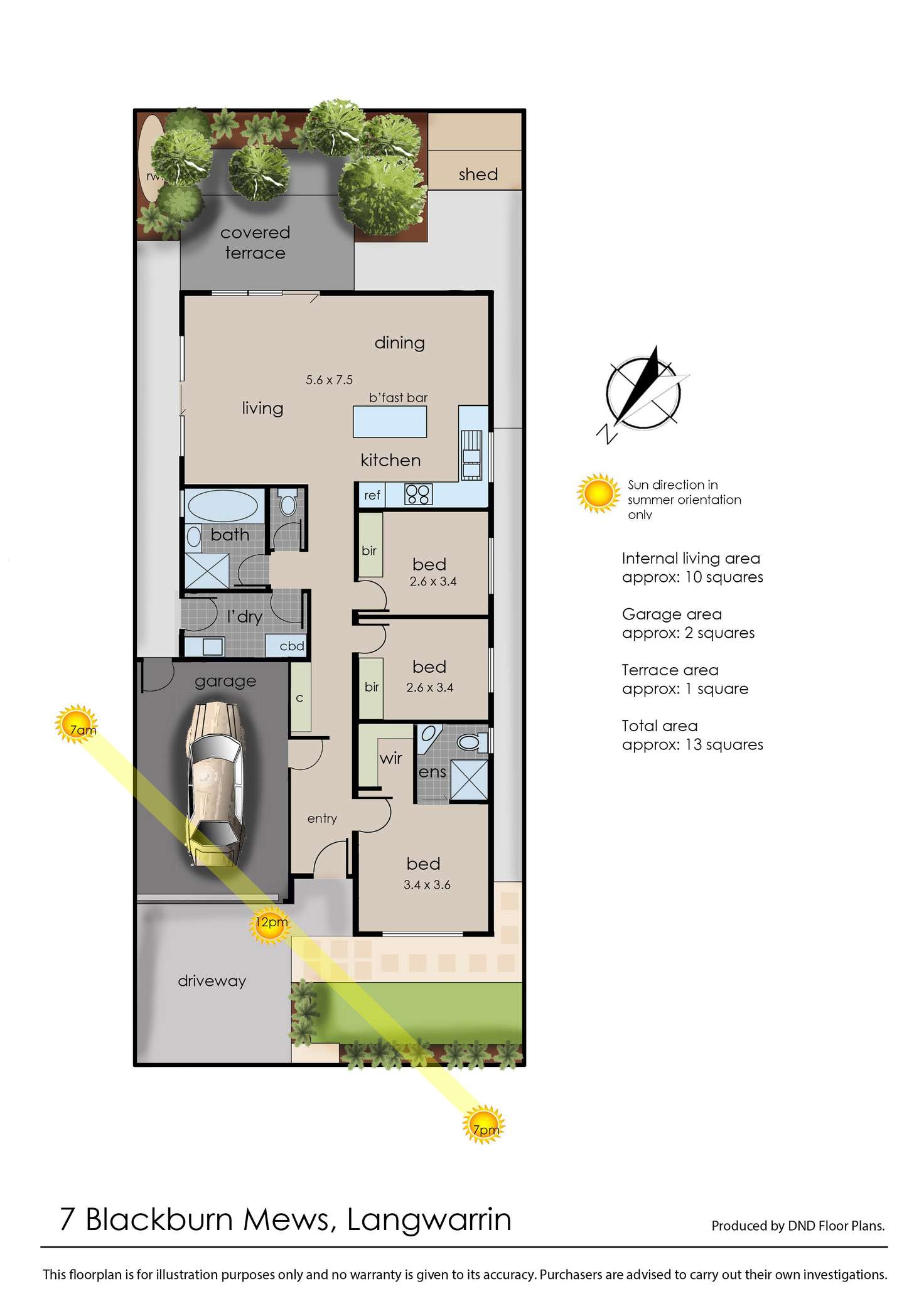 Floorplan of Homely unit listing, 7 Blackburn Mews, Langwarrin VIC 3910