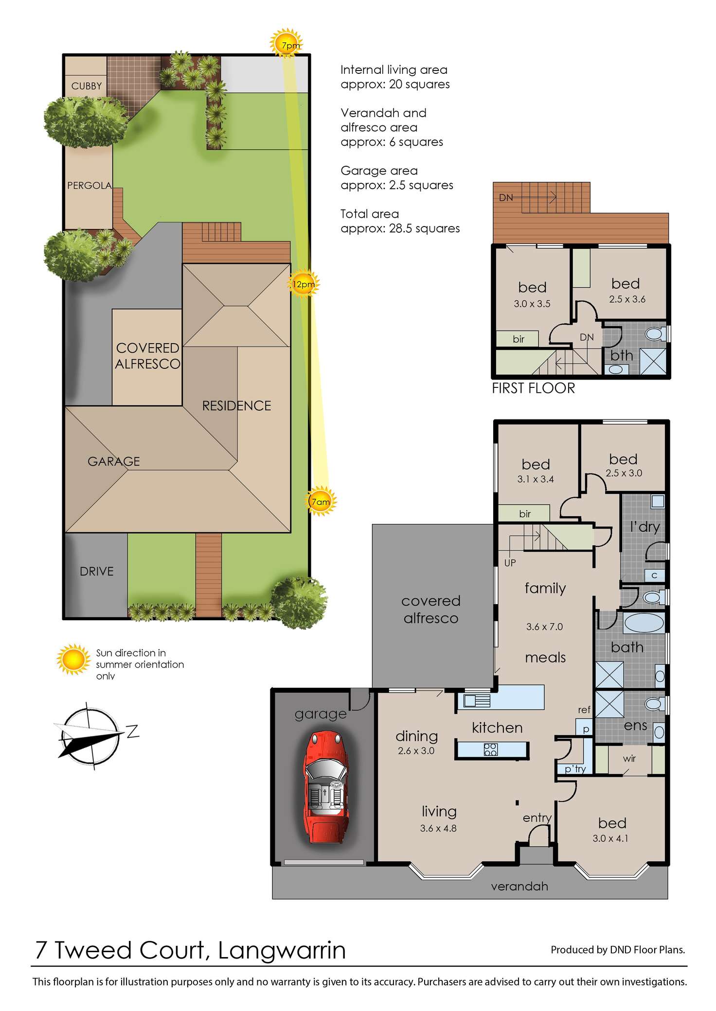 Floorplan of Homely house listing, 7 Tweed Court, Langwarrin VIC 3910