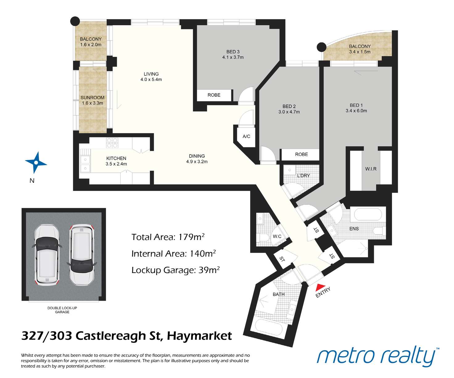 Floorplan of Homely apartment listing, 327/303 Castlereagh St, Haymarket NSW 2000