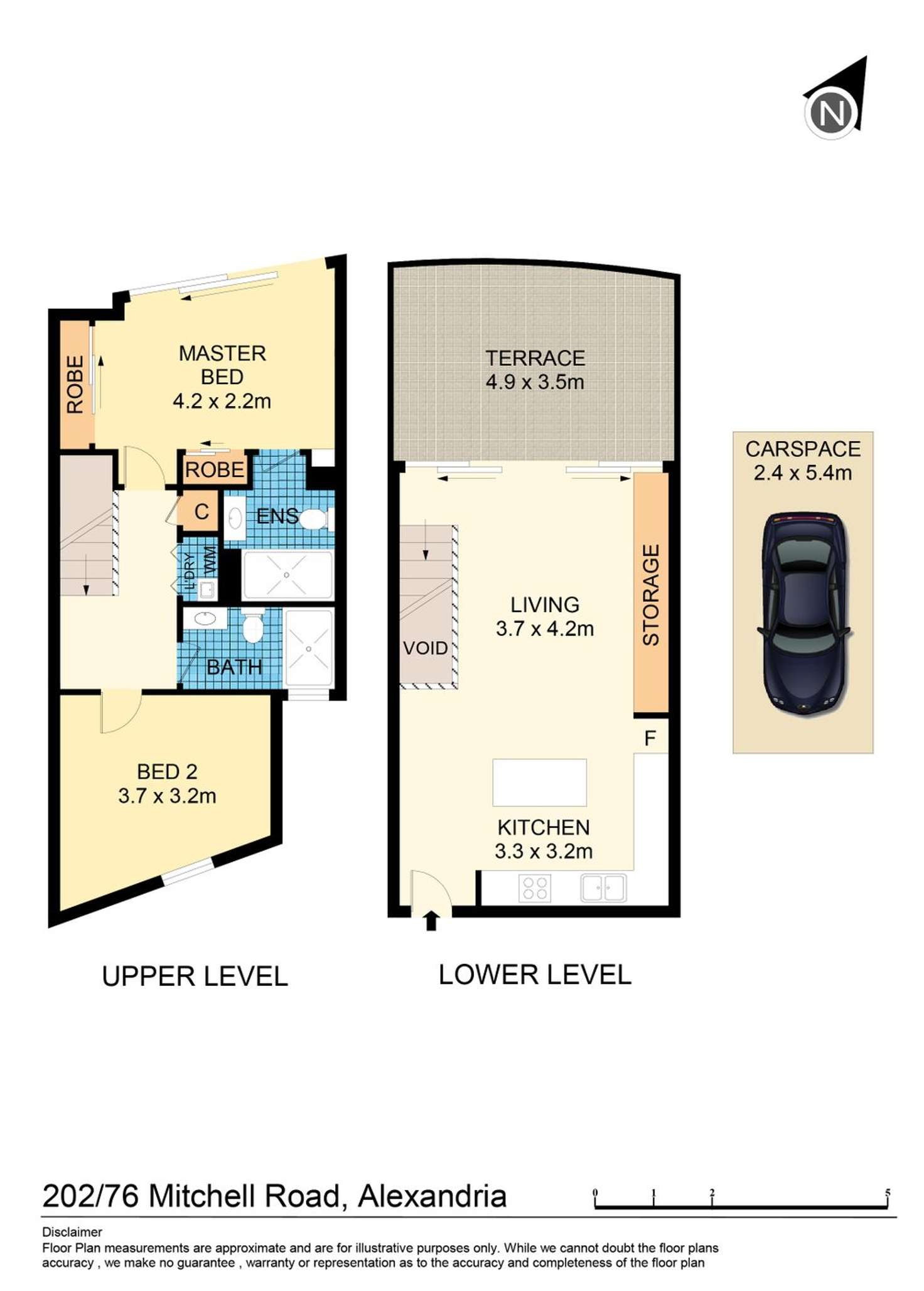 Floorplan of Homely apartment listing, 202/76 Mitchell Road, Alexandria NSW 2015