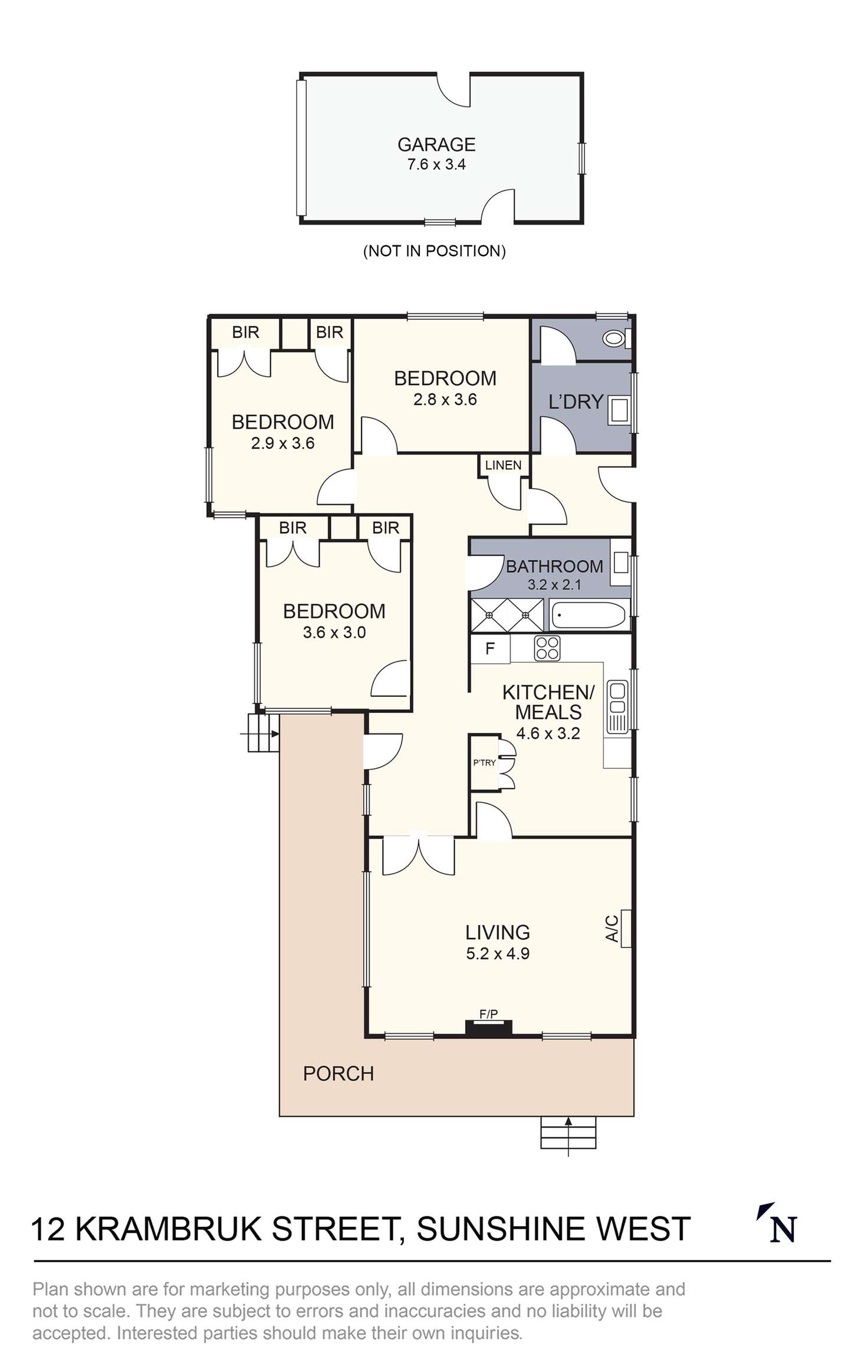 Floorplan of Homely house listing, 12 Krambruk Street, Sunshine West VIC 3020