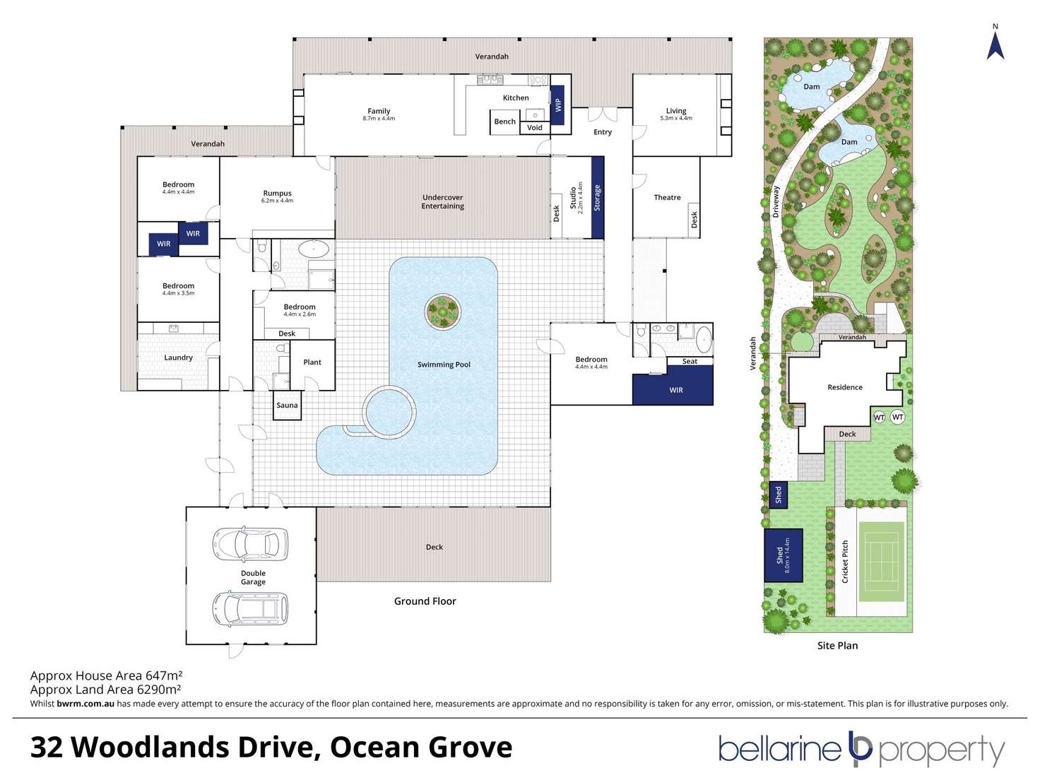 Floorplan of Homely house listing, 32 Woodlands Drive, Ocean Grove VIC 3226