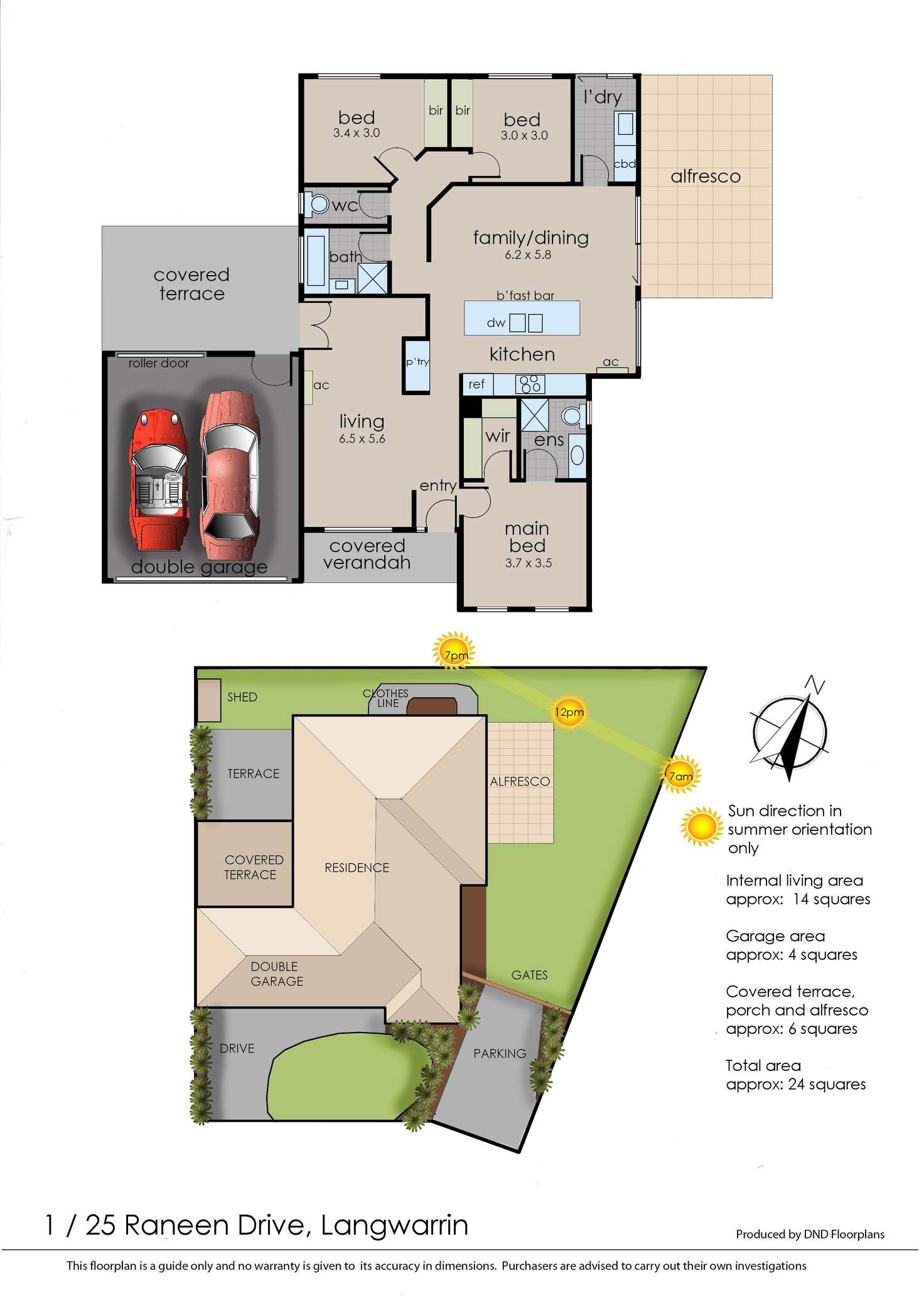 Floorplan of Homely house listing, 1/25 Raneen Drive, Langwarrin VIC 3910
