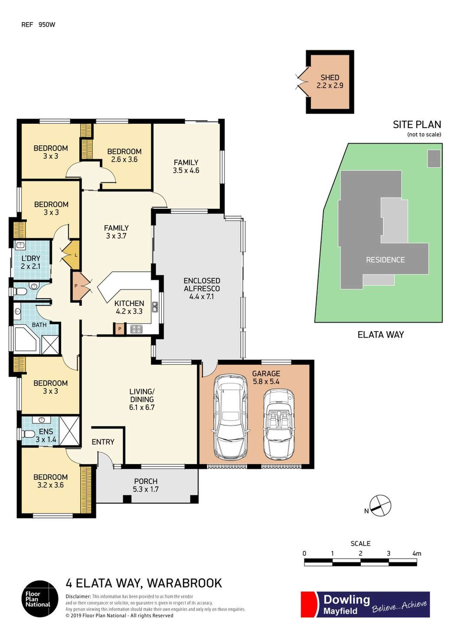 Floorplan of Homely house listing, 4 Elata Way, Warabrook NSW 2304