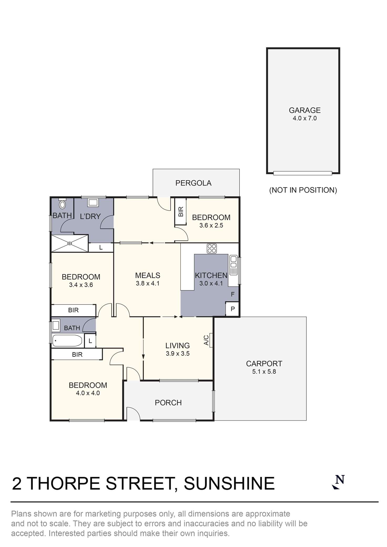 Floorplan of Homely house listing, 2 Thorpe Street, Sunshine VIC 3020