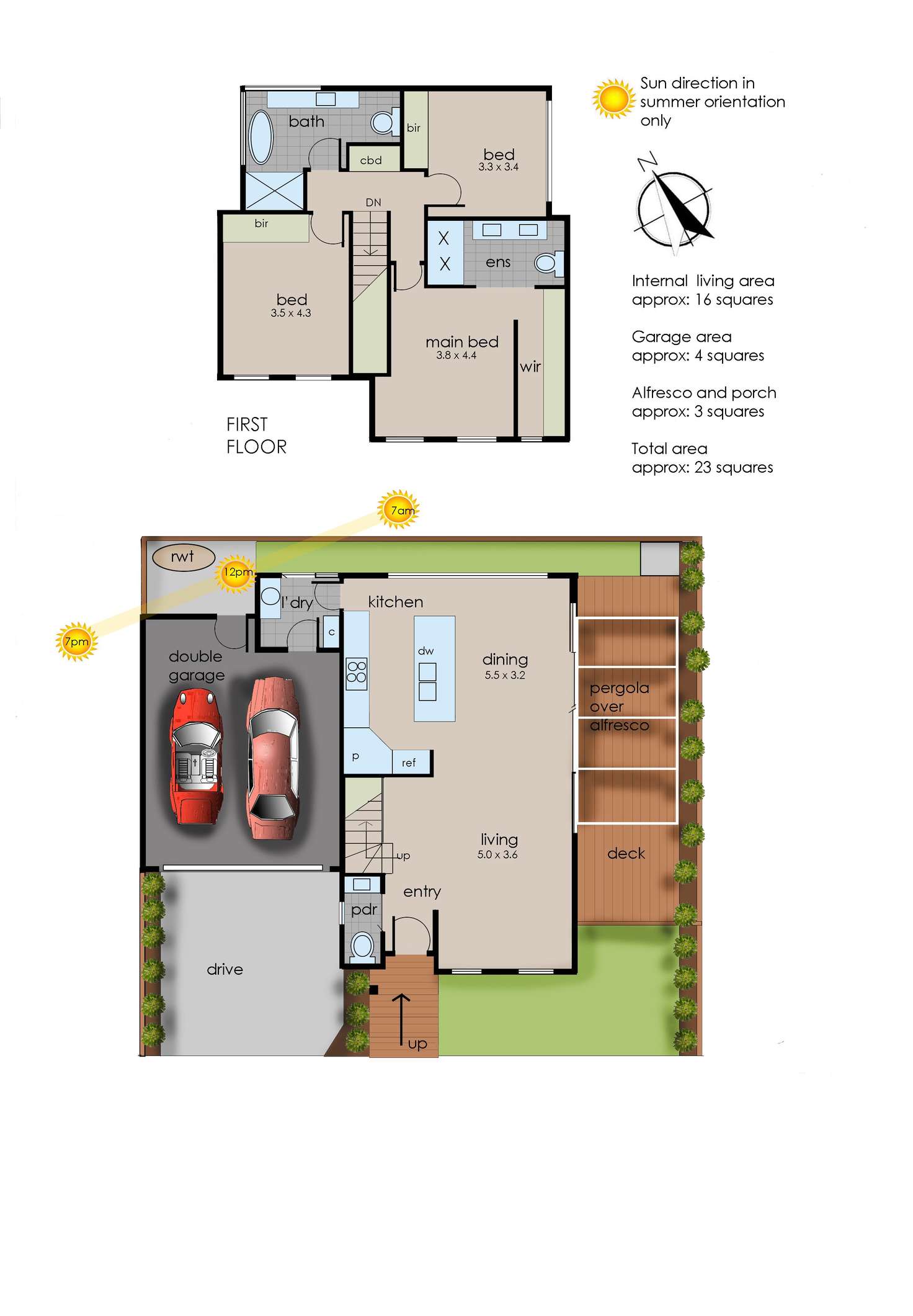 Floorplan of Homely townhouse listing, 7 Ashleigh Street, Frankston VIC 3199