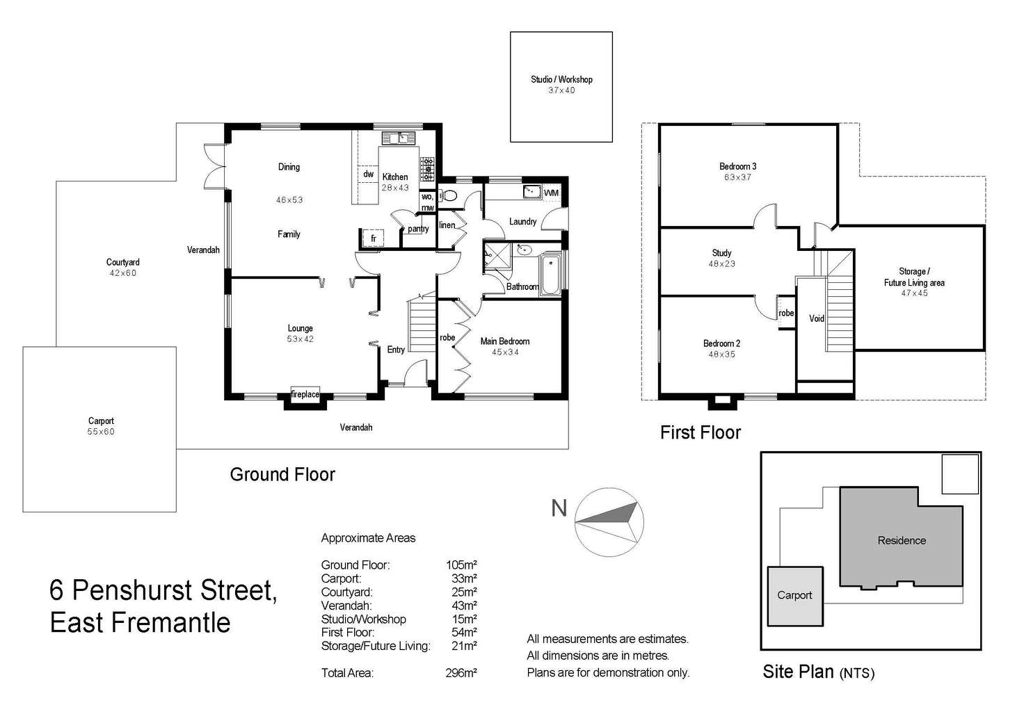 Floorplan of Homely house listing, 6 Penshurst St, East Fremantle WA 6158