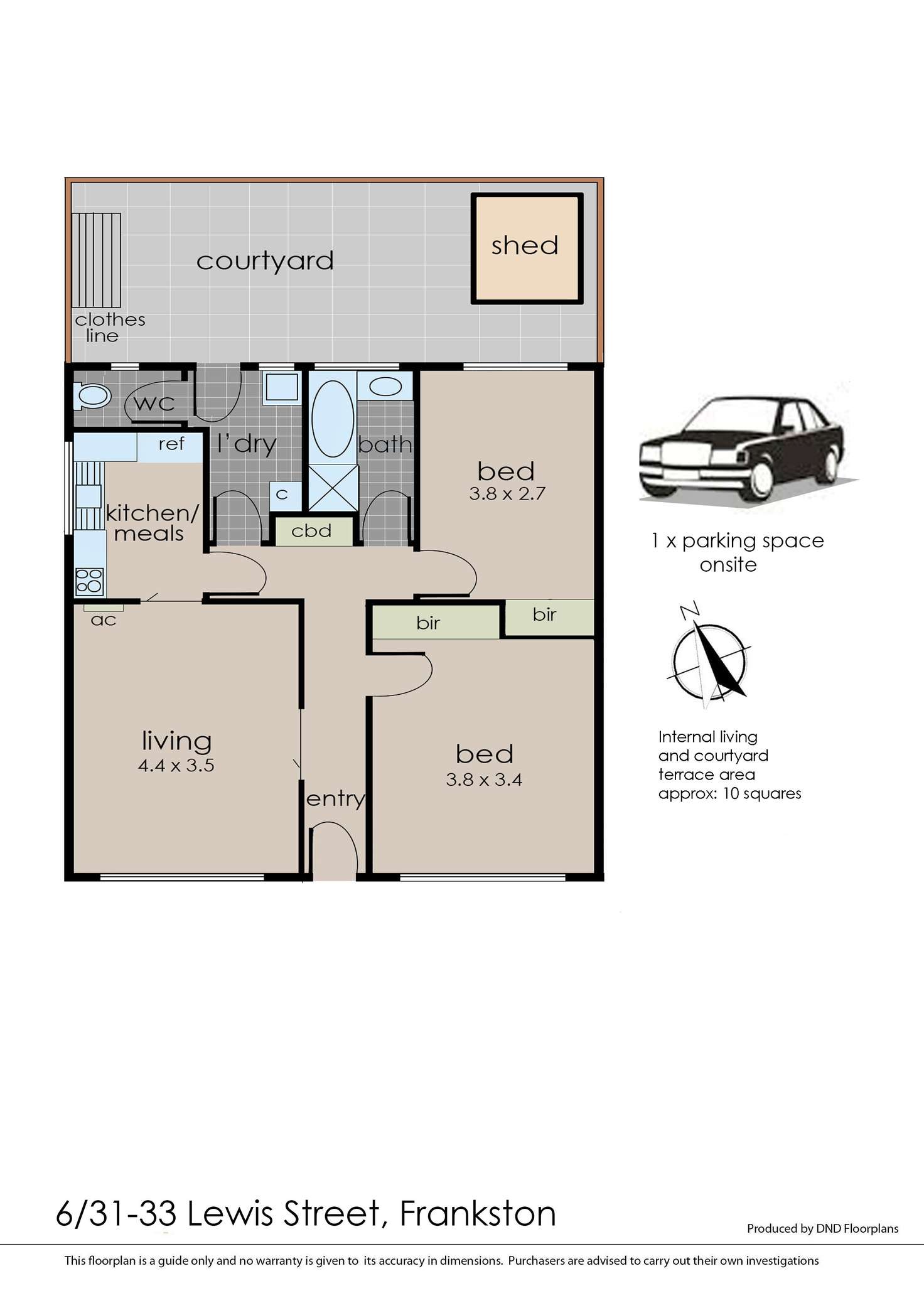 Floorplan of Homely unit listing, 6/31-33 Lewis Street, Frankston VIC 3199