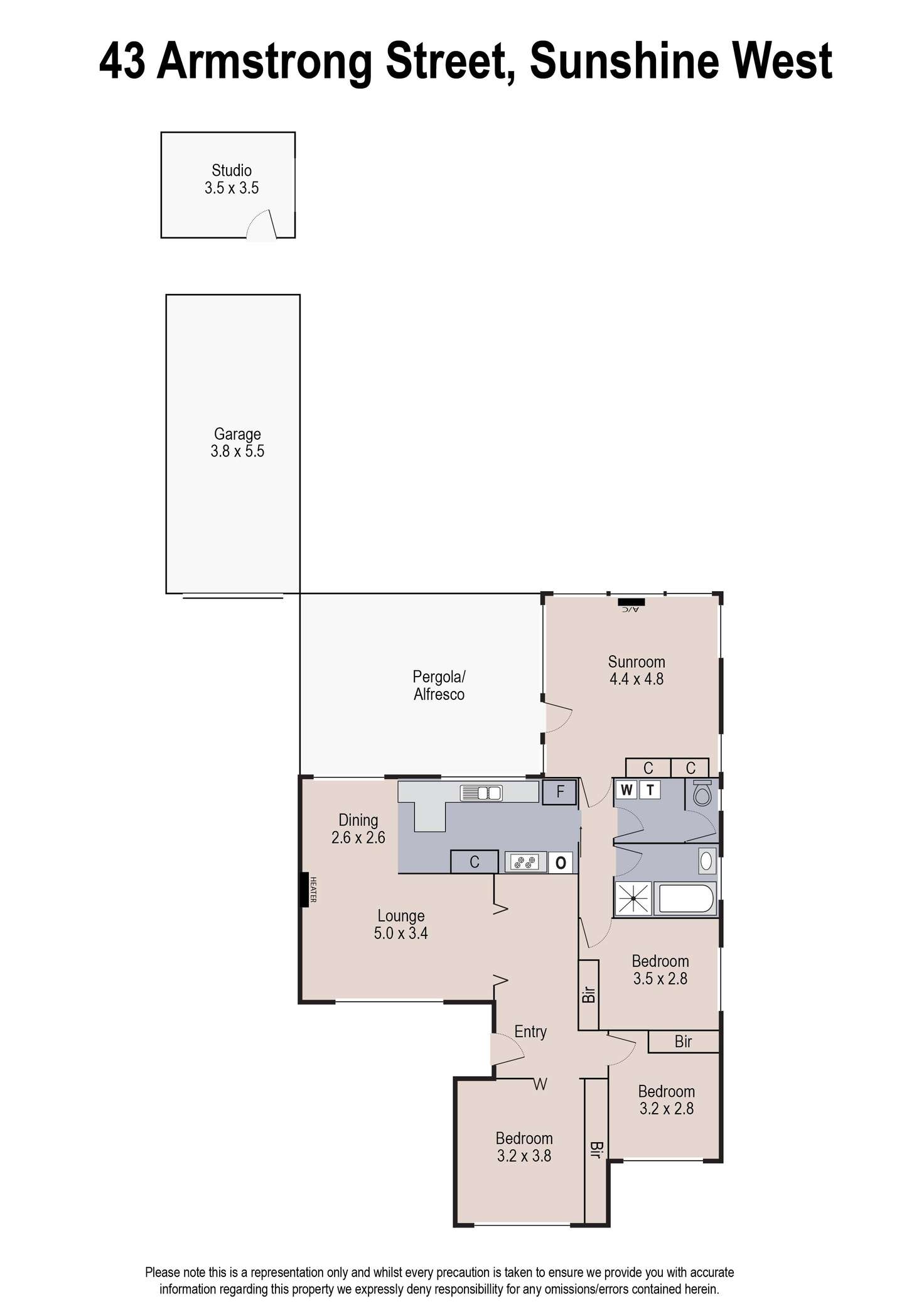 Floorplan of Homely house listing, 43 Armstrong Street, Sunshine West VIC 3020