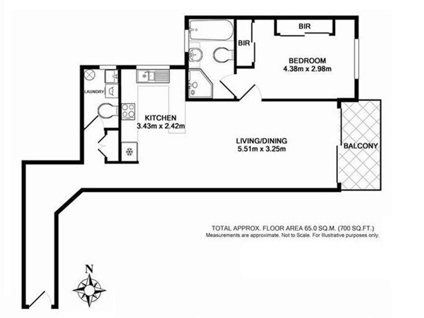 Floorplan of Homely apartment listing, 24/507 Elizabeth Street, Surry Hills NSW 2010