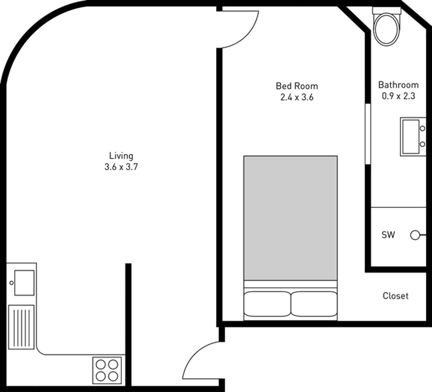 Floorplan of Homely apartment listing, 16/37 Francis Street, Darlinghurst NSW 2010