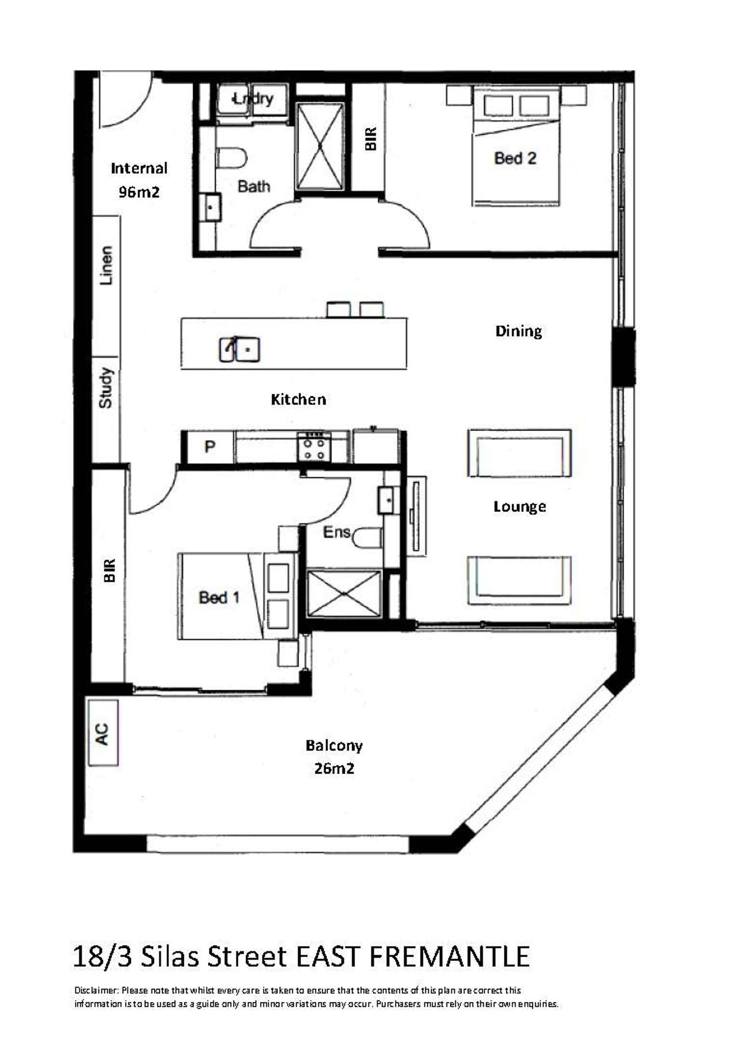 Floorplan of Homely house listing, 18/3 Silas Street, East Fremantle WA 6158