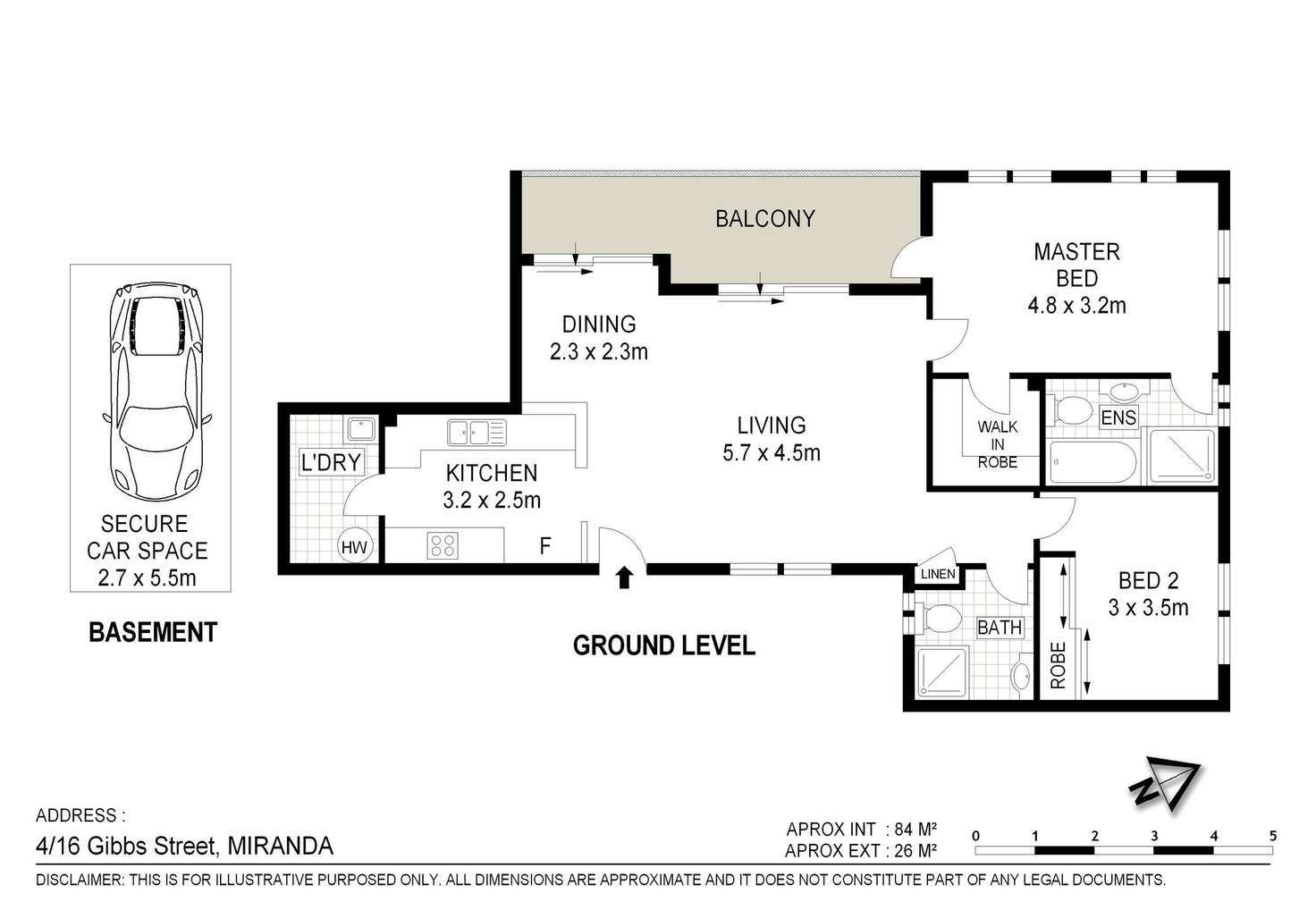 Floorplan of Homely apartment listing, 4/16 Gibbs Street, Miranda NSW 2228