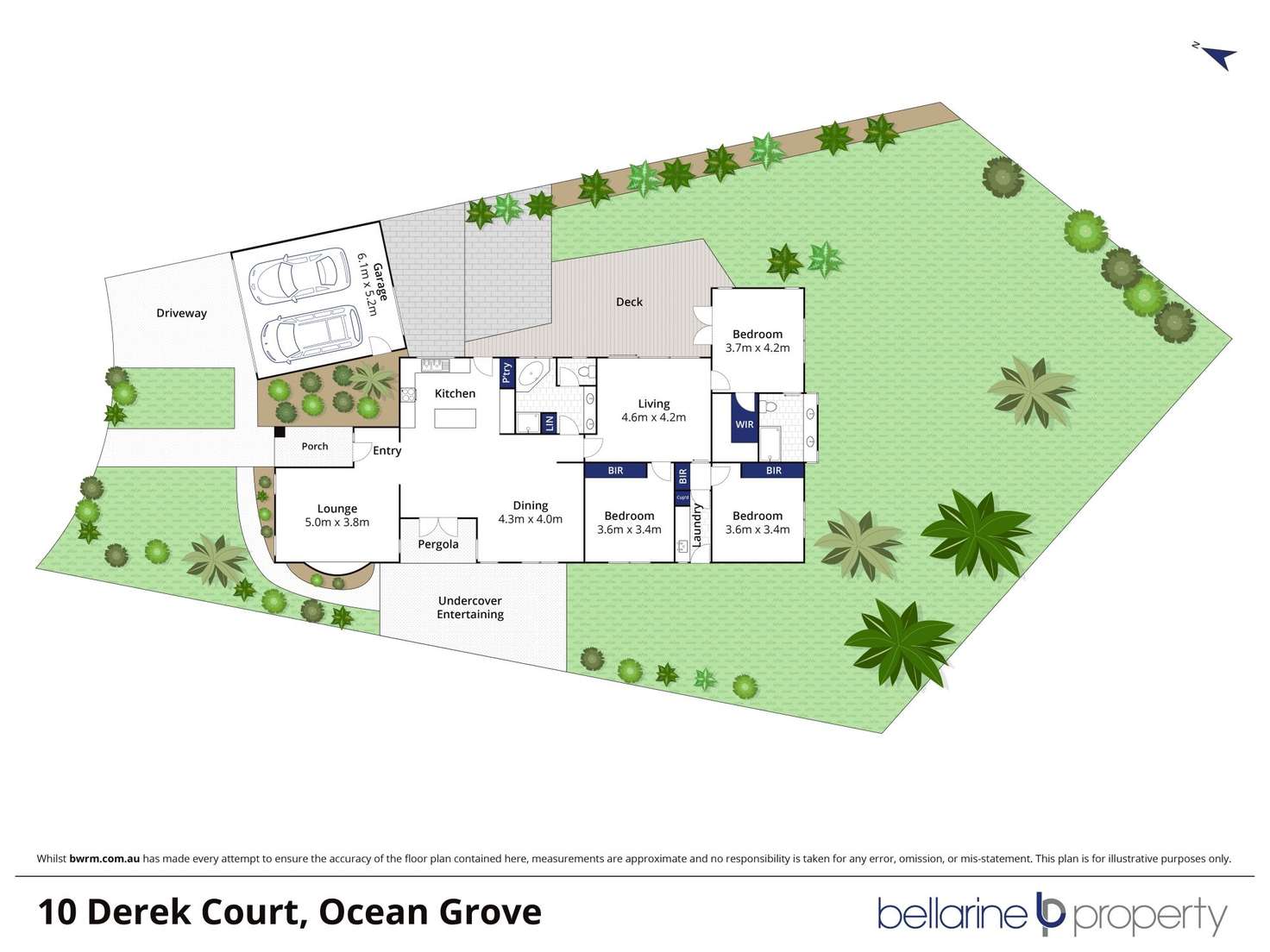 Floorplan of Homely house listing, 10 Derek Court, Ocean Grove VIC 3226