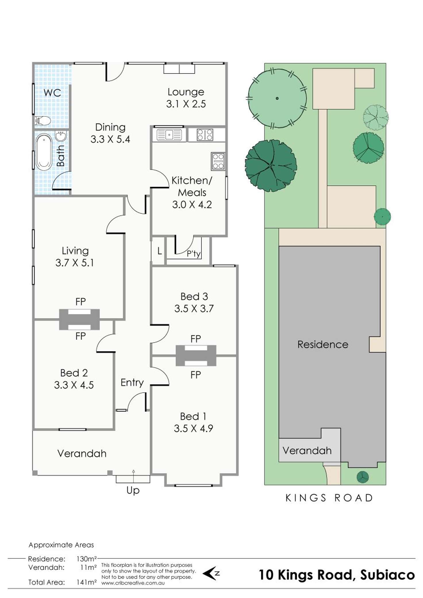 Floorplan of Homely house listing, 10 Kings Road, Subiaco WA 6008