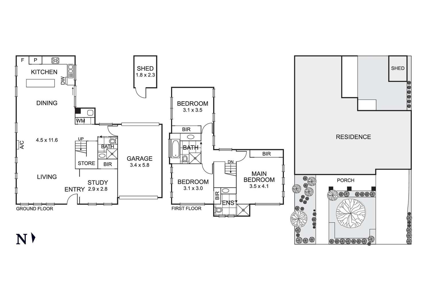 Floorplan of Homely townhouse listing, 1/5 Dagonet Street, Strathmore VIC 3041