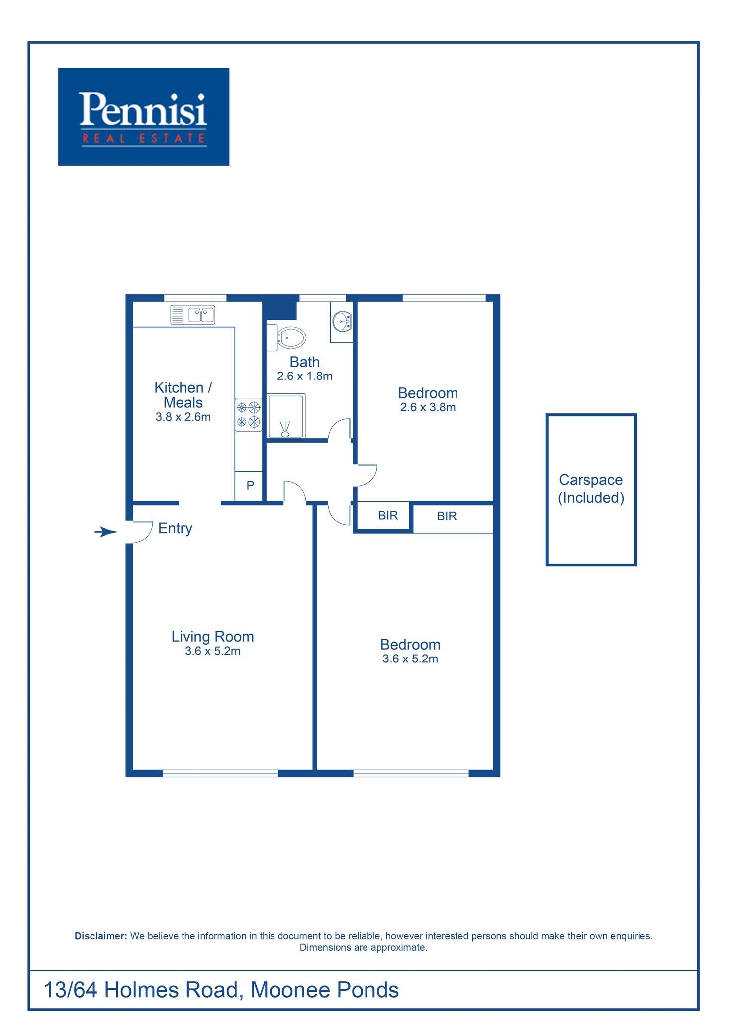 Floorplan of Homely unit listing, 13/64 Holmes Road, Moonee Ponds VIC 3039