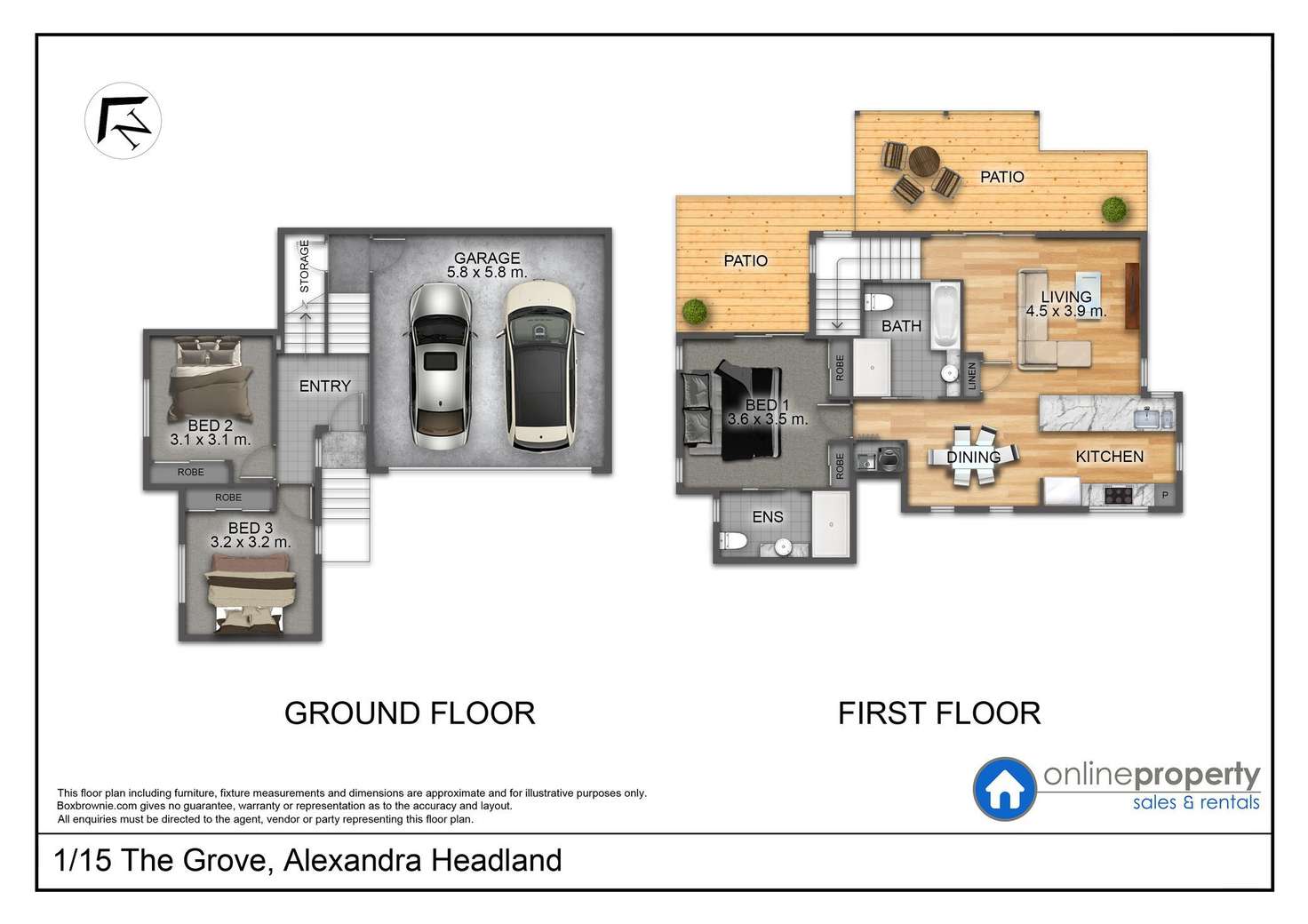 Floorplan of Homely house listing, 1/15 The Grove, Alexandra Headland QLD 4572