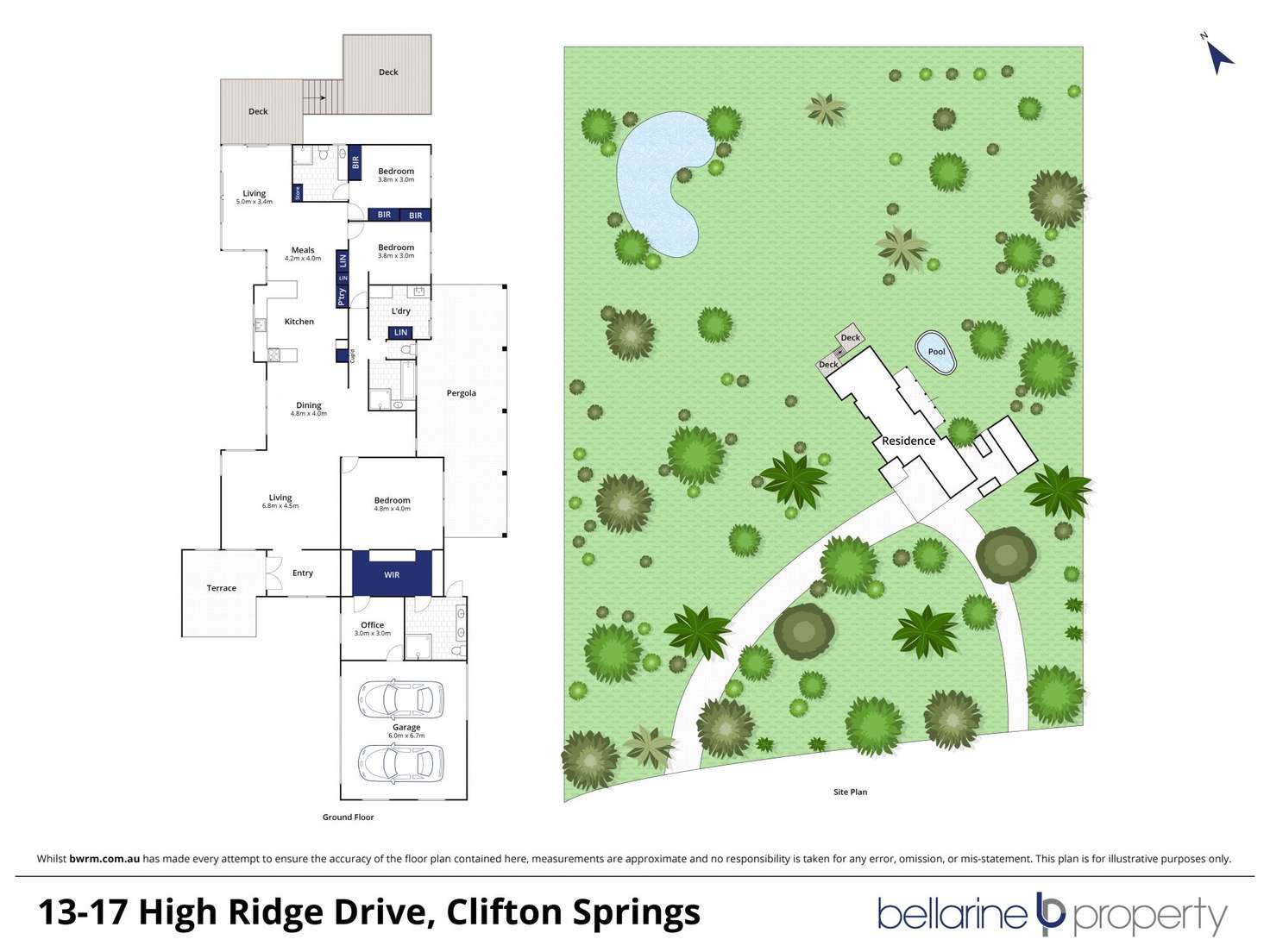 Floorplan of Homely acreageSemiRural listing, 13-17 High Ridge Drive, Clifton Springs VIC 3222