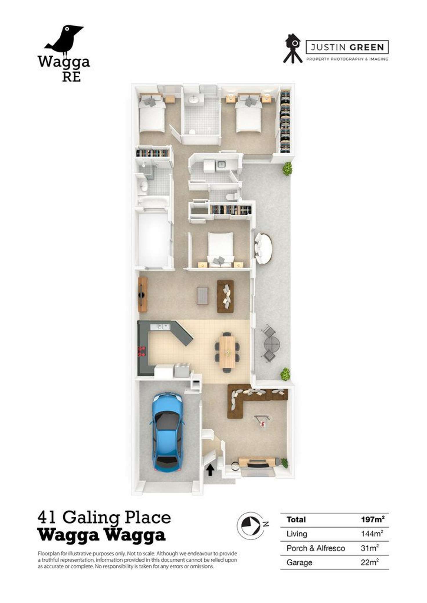 Floorplan of Homely house listing, 41 Galing Place, Wagga Wagga NSW 2650