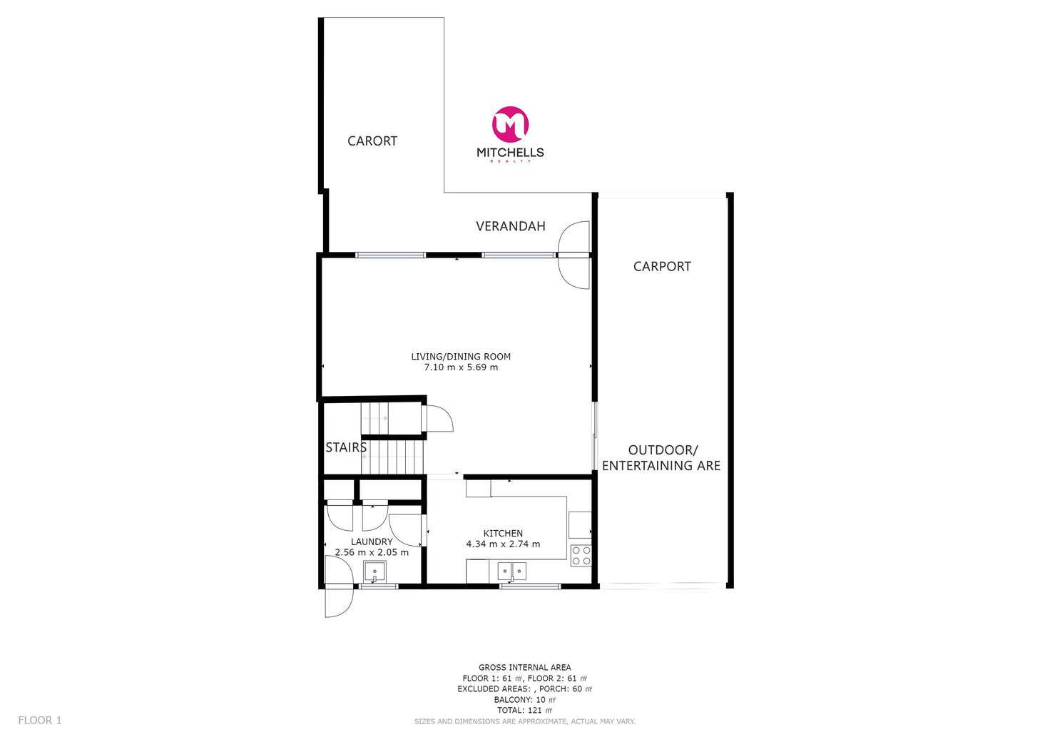 Floorplan of Homely house listing, 1A/43 Murphy Street, Point Vernon QLD 4655