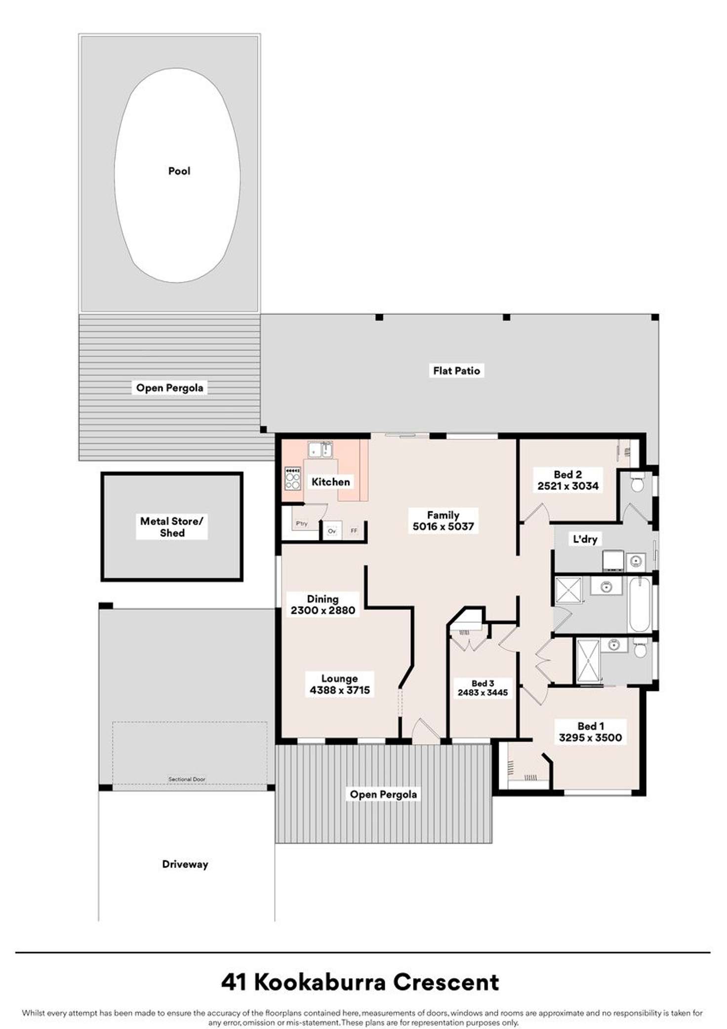 Floorplan of Homely house listing, 41 Kookaburra Crescent, High Wycombe WA 6057