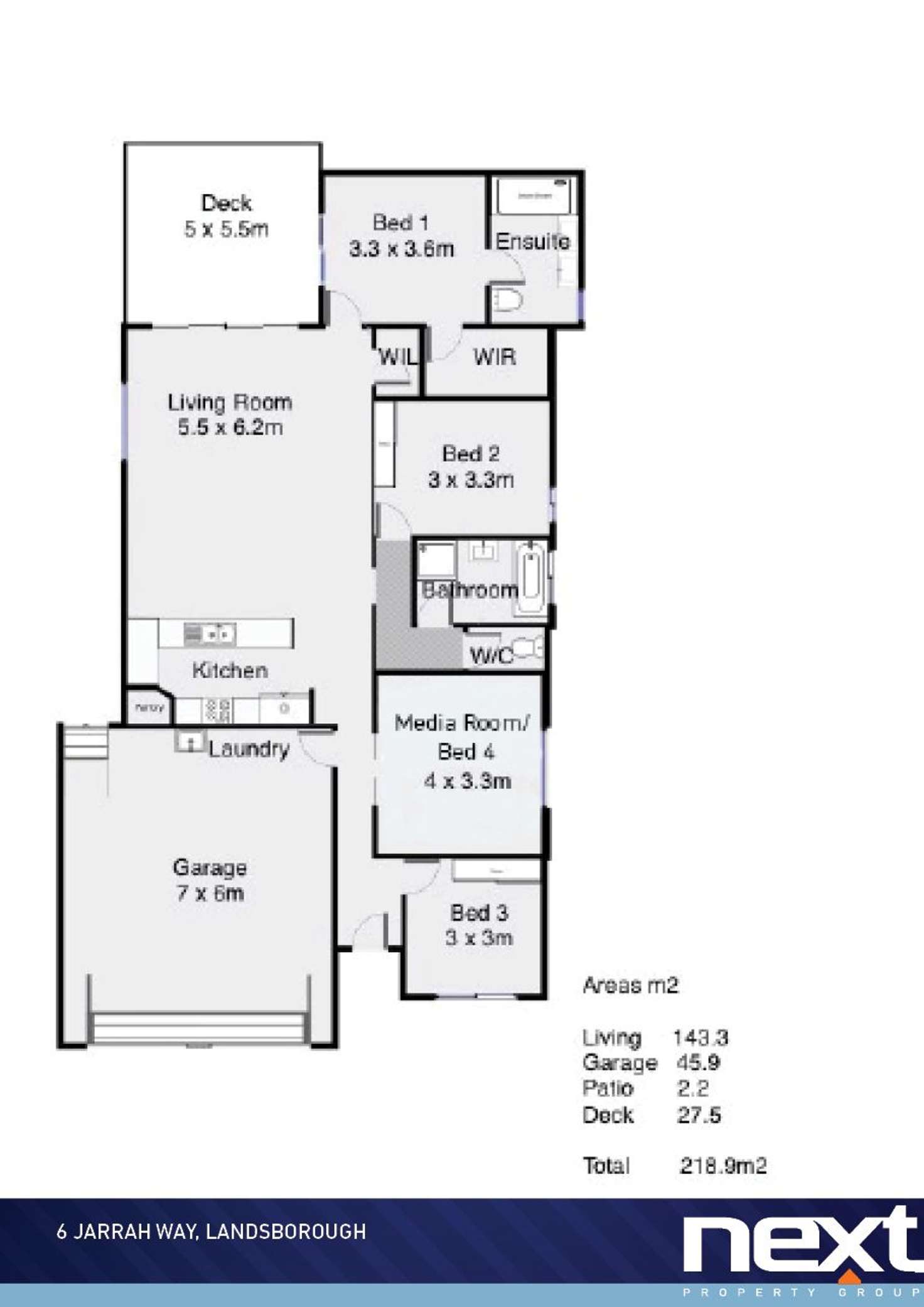 Floorplan of Homely house listing, 6 Jarrah Way, Landsborough QLD 4550