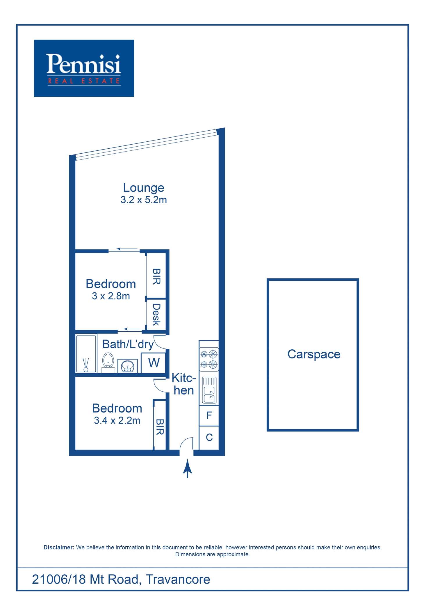 Floorplan of Homely apartment listing, 2106/18 Mount Alexander Road, Travancore VIC 3032