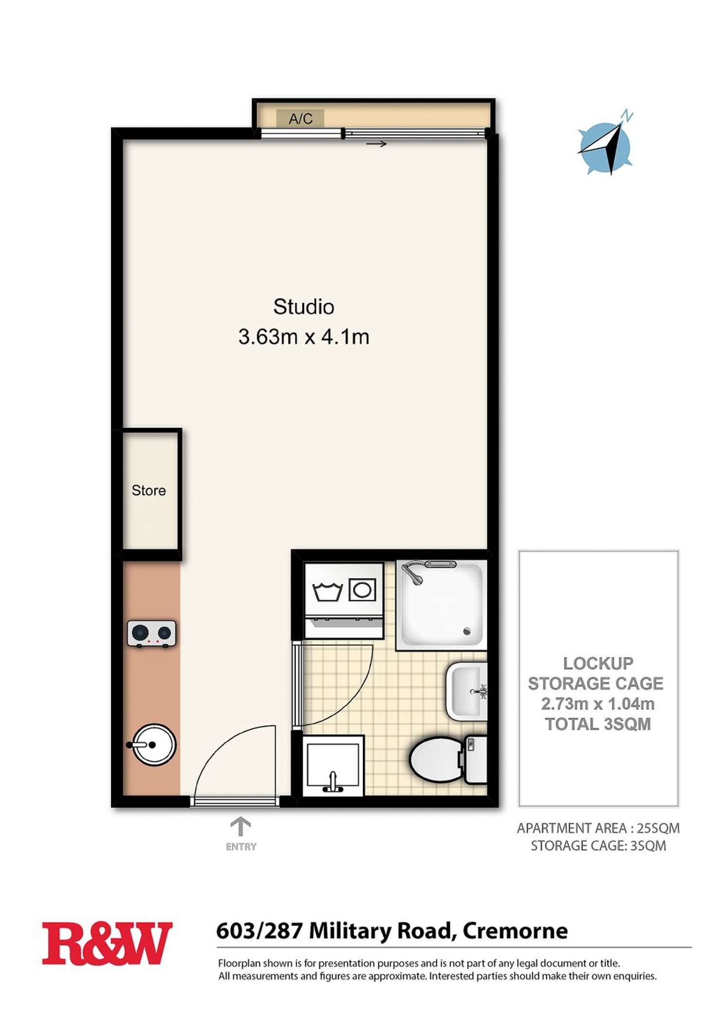 Floorplan of Homely apartment listing, 603/287 Military Road, Cremorne NSW 2090