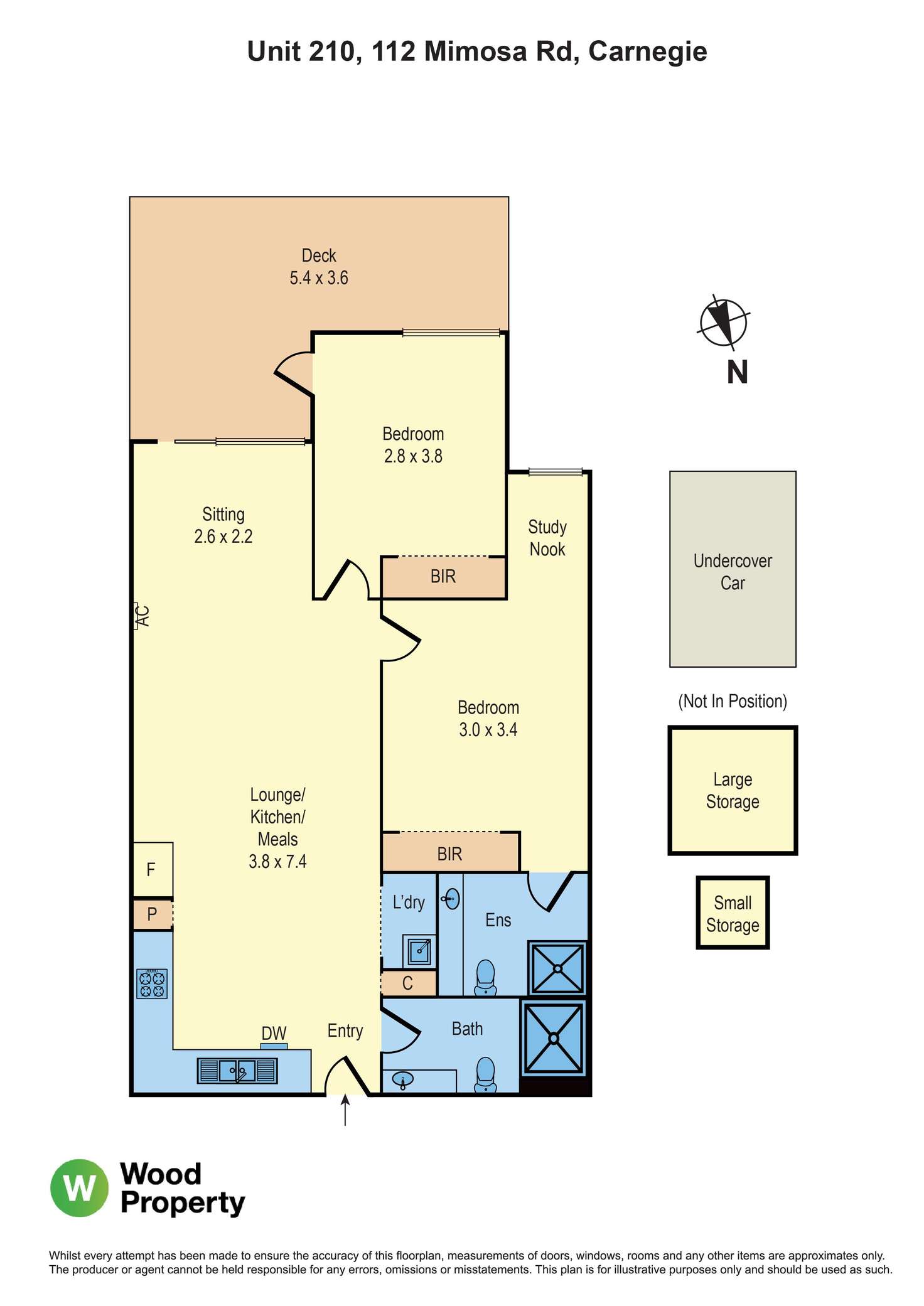 Floorplan of Homely apartment listing, 210/112 Mimosa Road, Carnegie VIC 3163