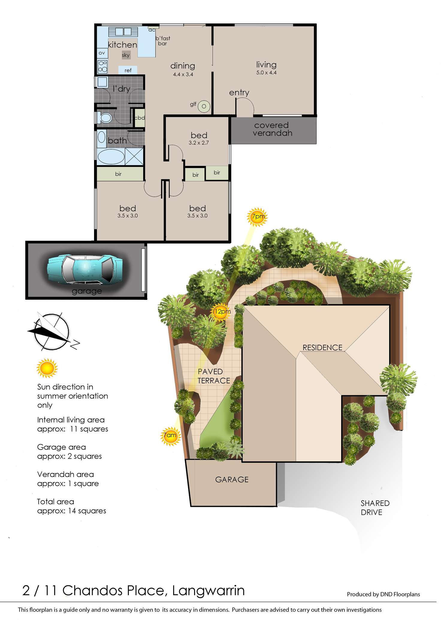 Floorplan of Homely unit listing, 2/11 Chandos Place, Langwarrin VIC 3910