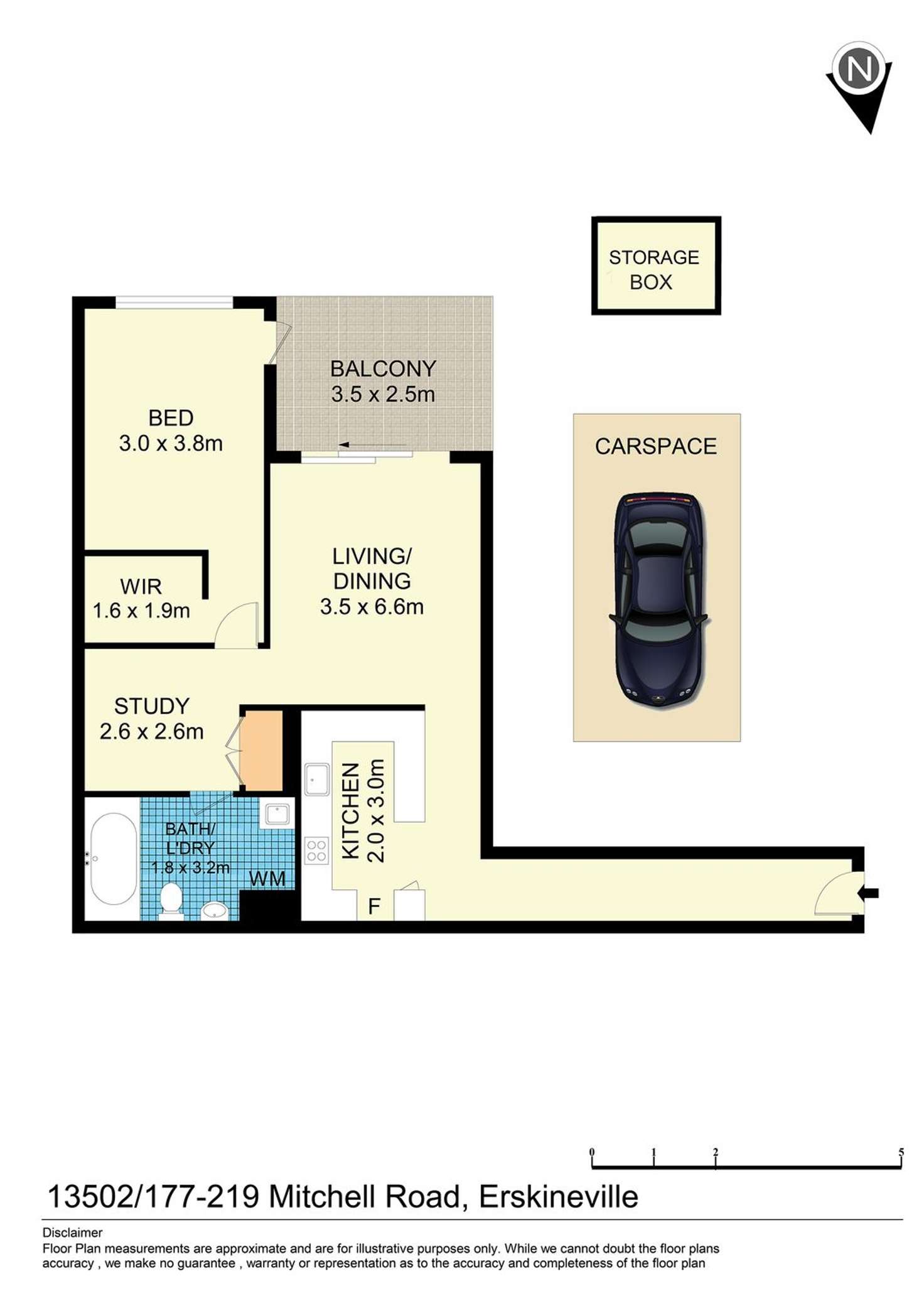 Floorplan of Homely apartment listing, 13502/177-219 Mitchell Road, Erskineville NSW 2043