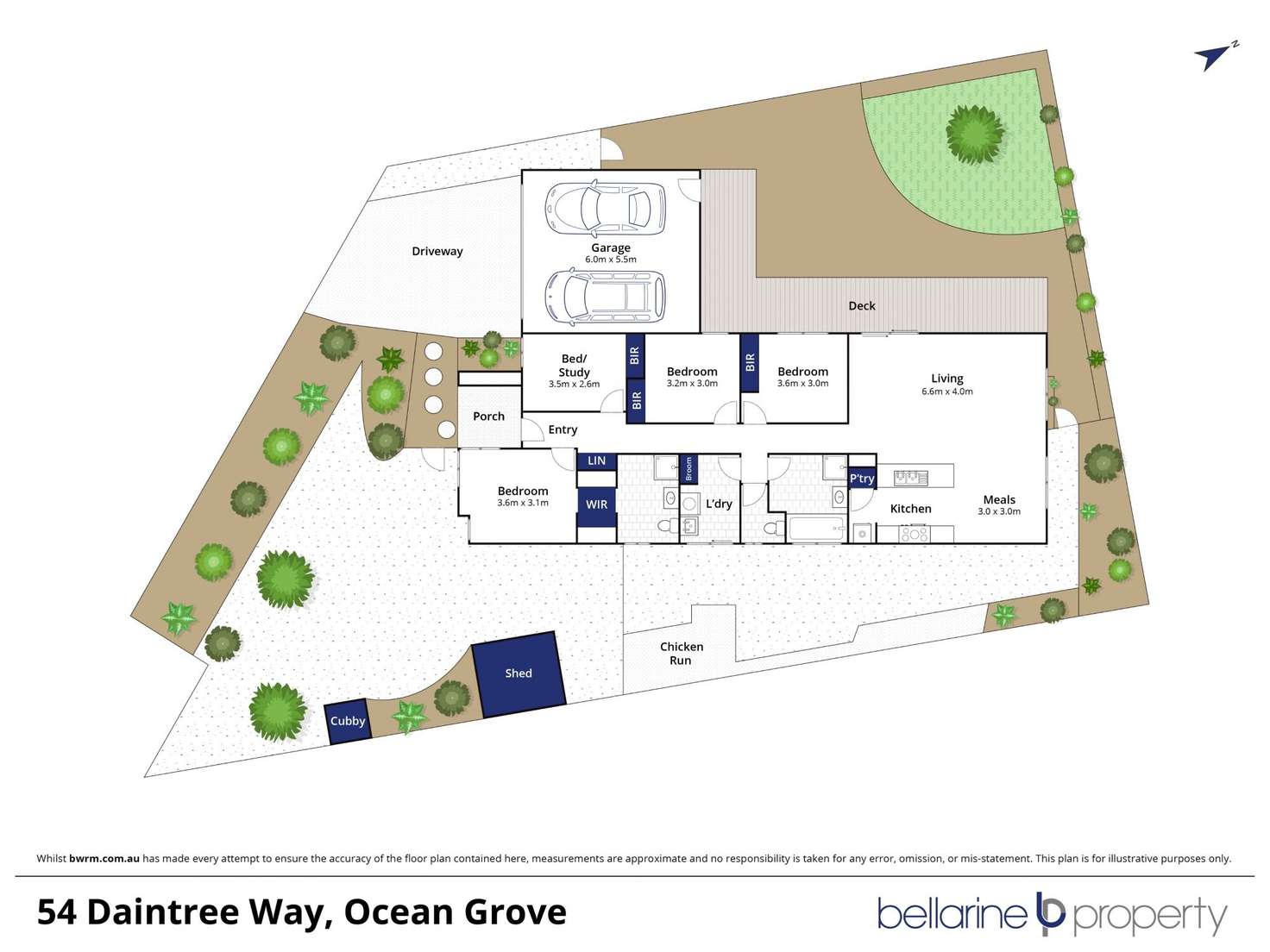 Floorplan of Homely house listing, 54 Daintree Way, Ocean Grove VIC 3226