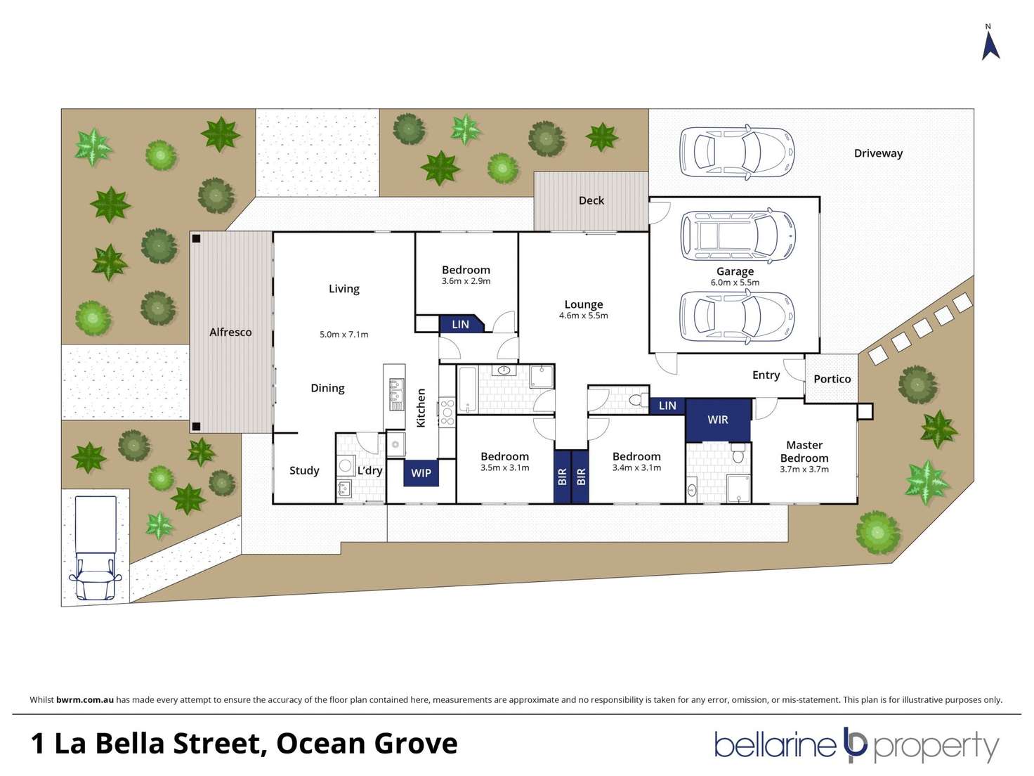 Floorplan of Homely house listing, 1 La Bella Street, Ocean Grove VIC 3226