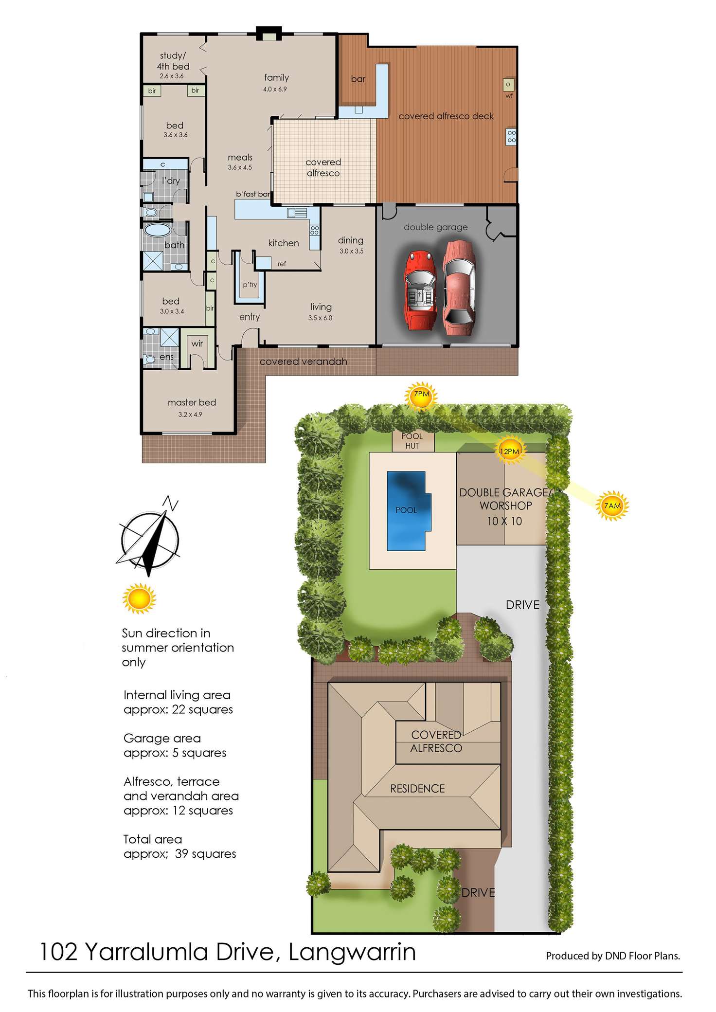 Floorplan of Homely house listing, 102 Yarralumla Drive, Langwarrin VIC 3910