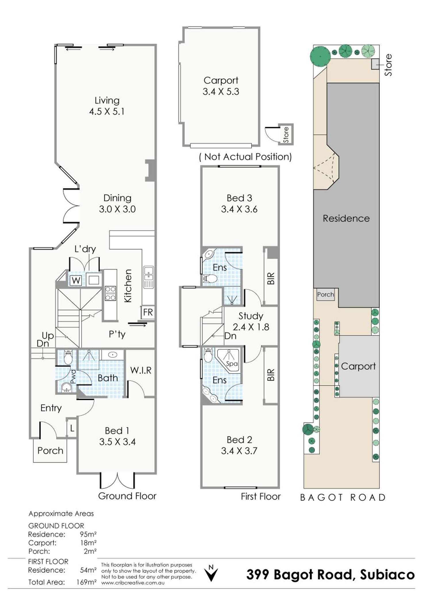 Floorplan of Homely house listing, 399 Bagot Road, Subiaco WA 6008