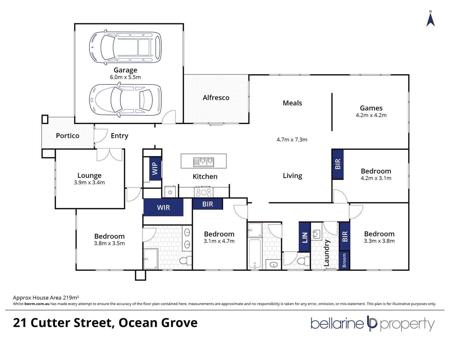 Floorplan of Homely house listing, 21 Cutter Street, Ocean Grove VIC 3226