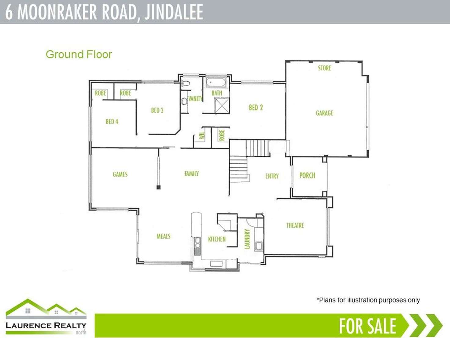 Floorplan of Homely house listing, 6 Moonraker Road, Jindalee WA 6036