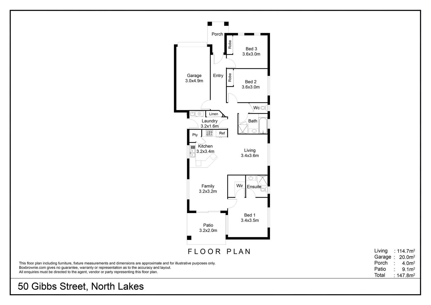 Floorplan of Homely house listing, 50 Gibbs Street, North Lakes QLD 4509
