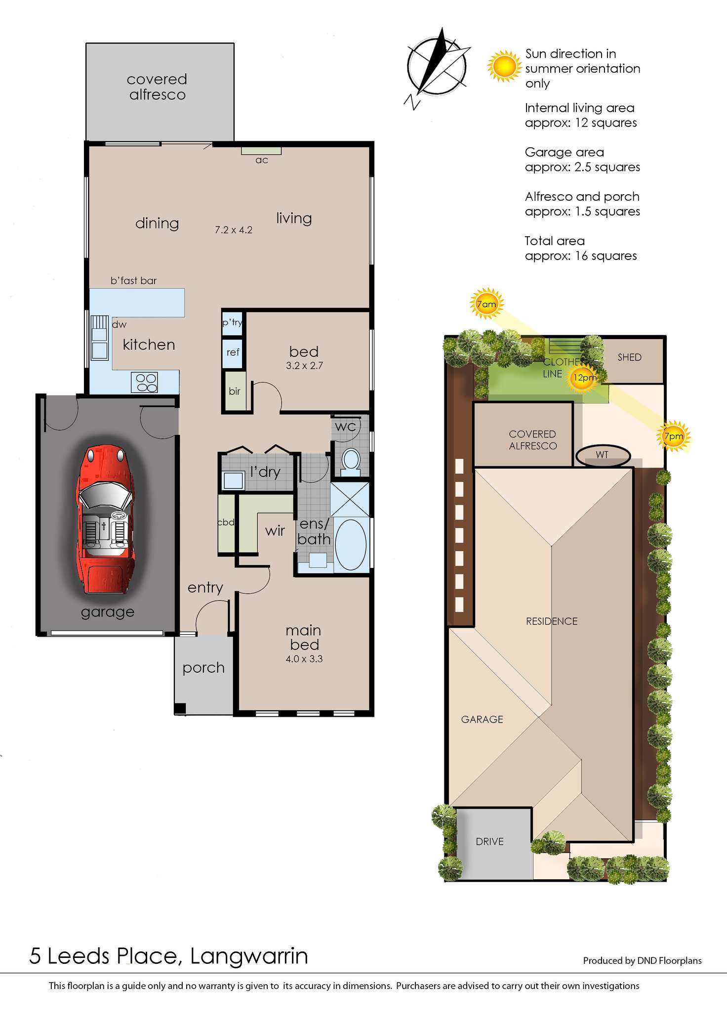 Floorplan of Homely unit listing, 5 Leeds Place, Langwarrin VIC 3910