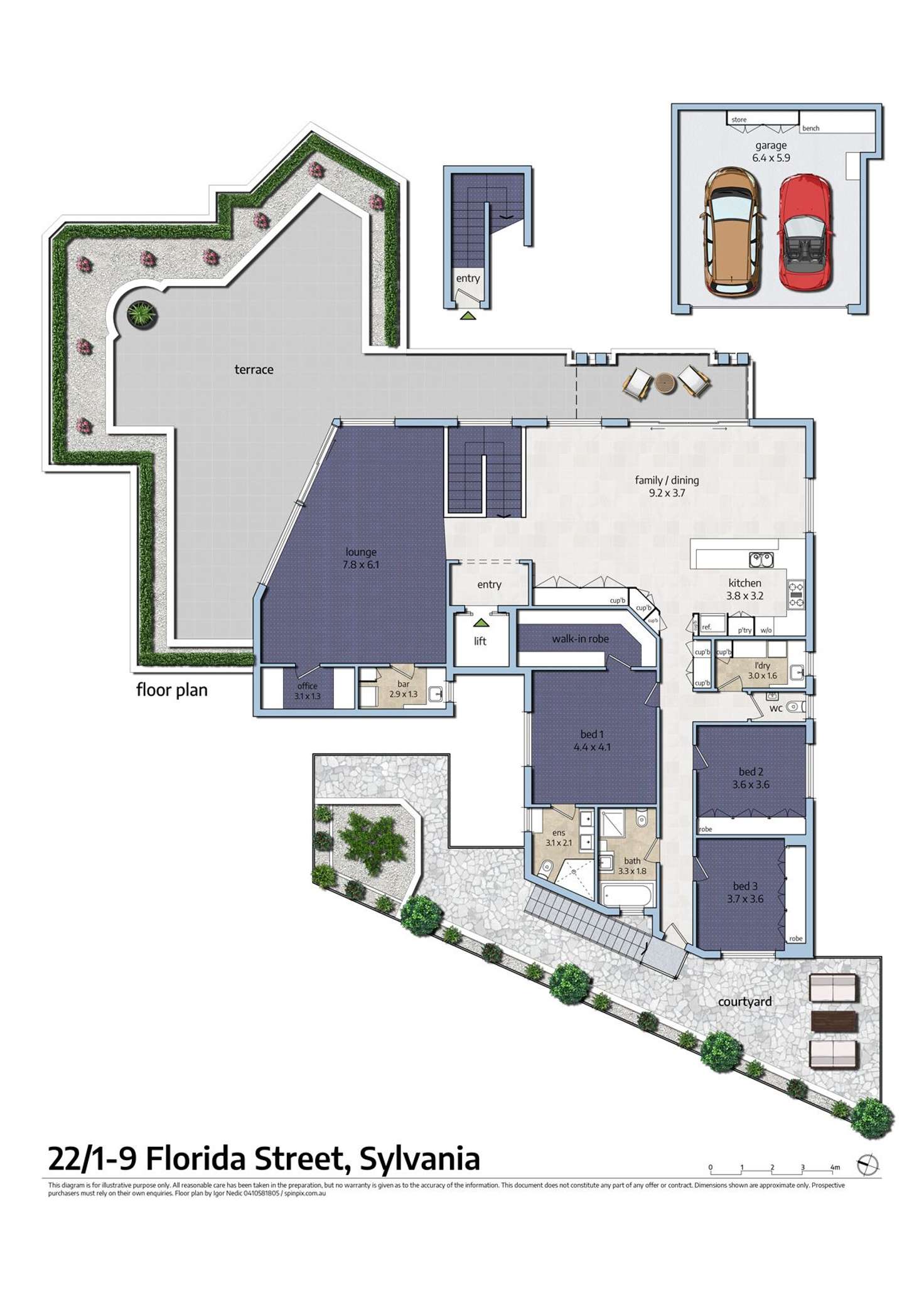 Floorplan of Homely unit listing, 22/1-9 Florida Street, Sylvania NSW 2224